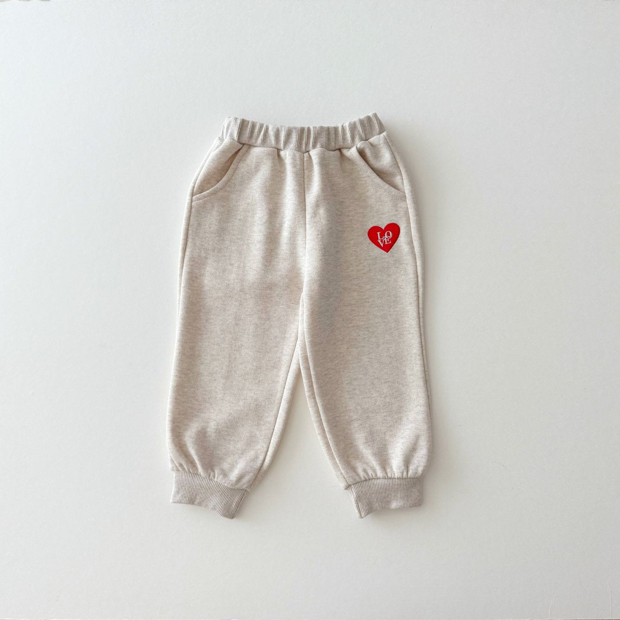 Love Heart Embroidered Jogger Set
