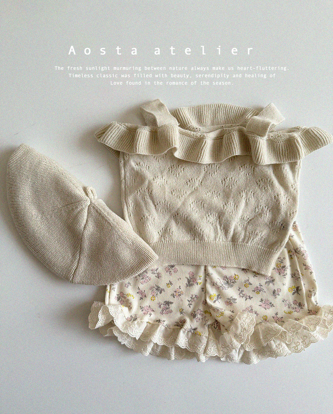 Spring Knit Ruffle Blouse