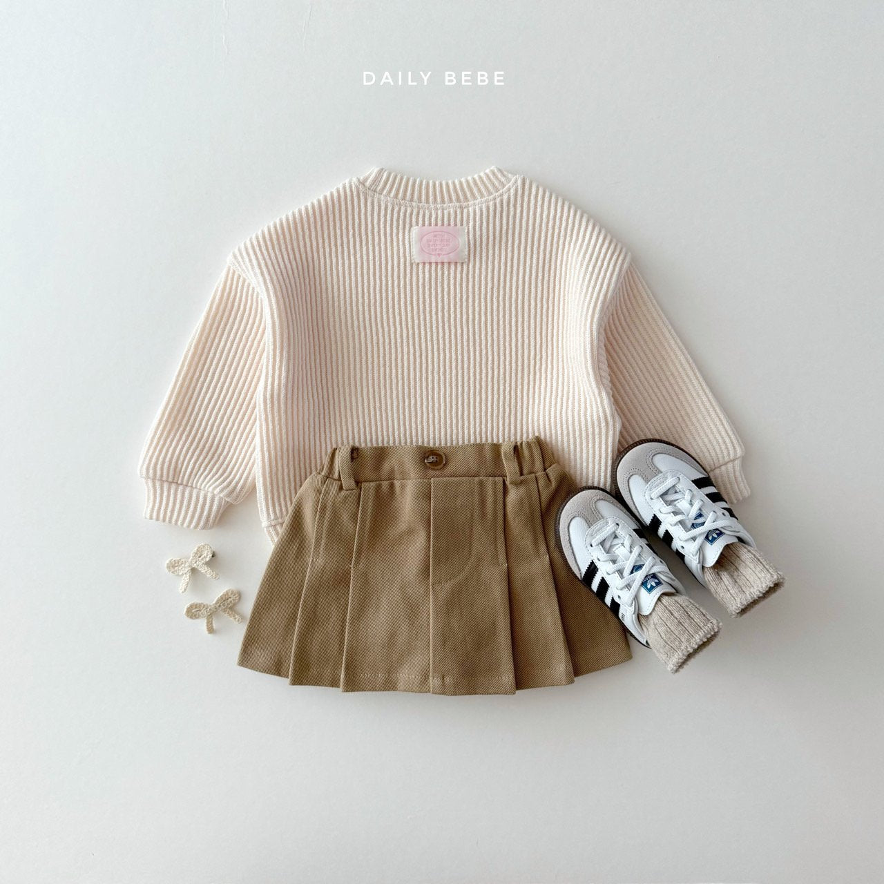 Ribbed Knit Sweatshirt