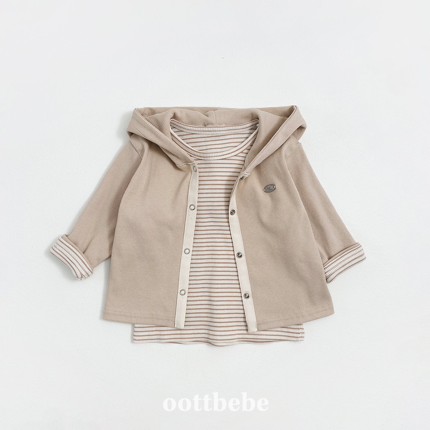 Olive Cardigan 2-Piece Set (Cardigan&Tee)