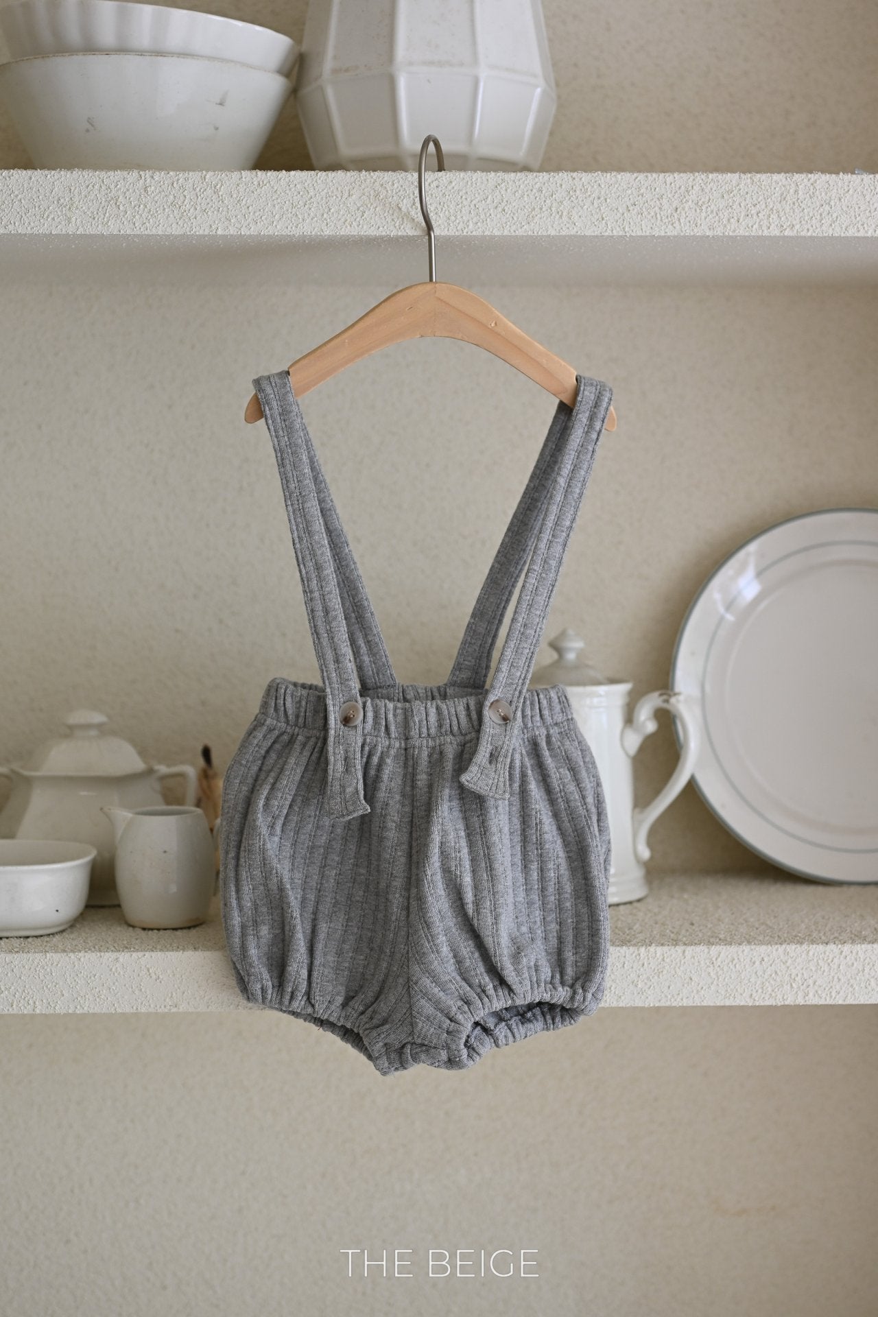 Ribbed Suspender Shorts