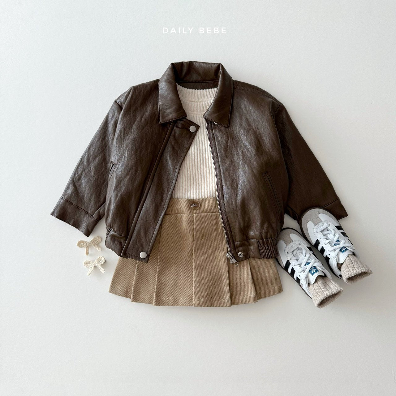 Faux Leather Bomber Jacket