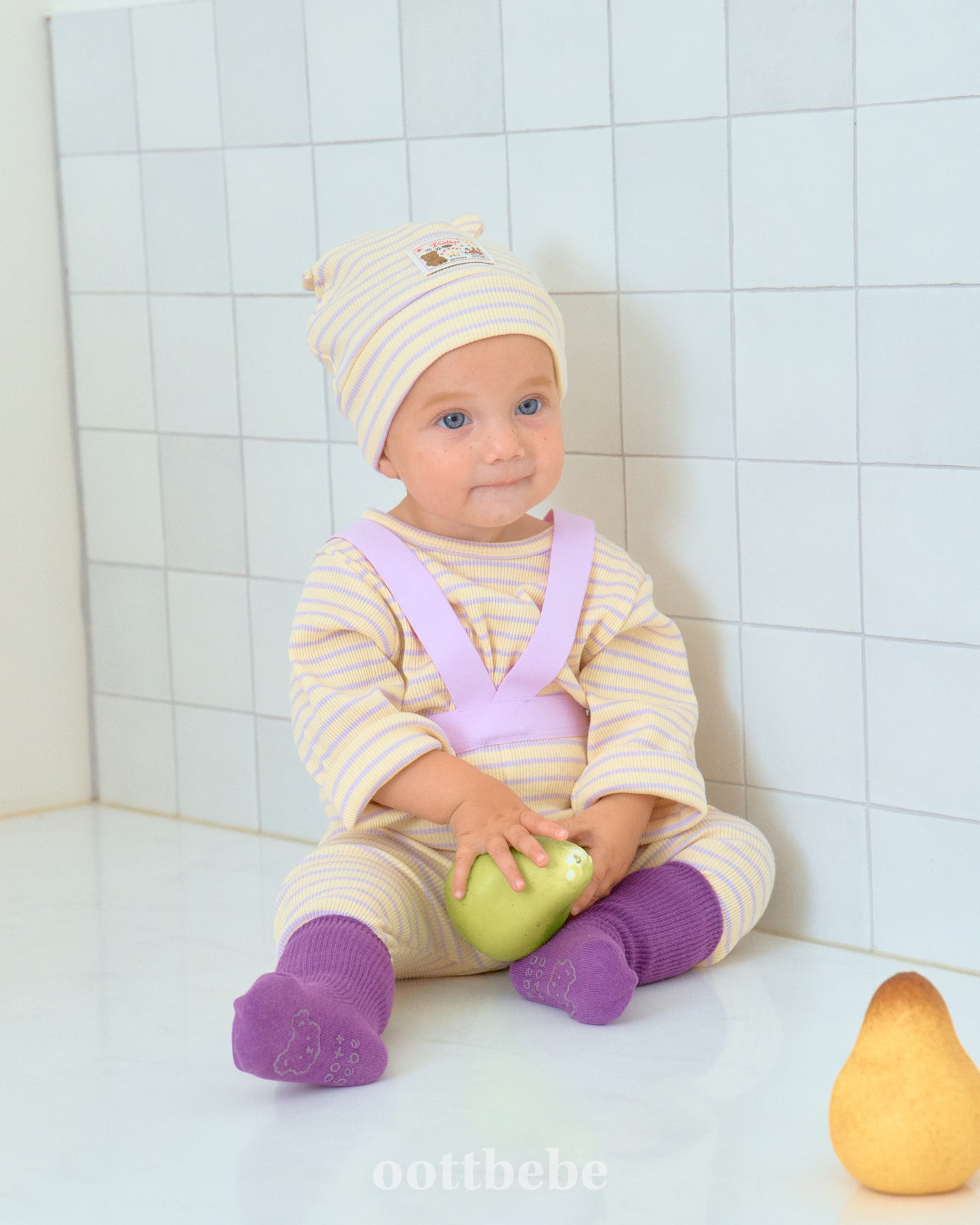 Baby Macaron Overall Set