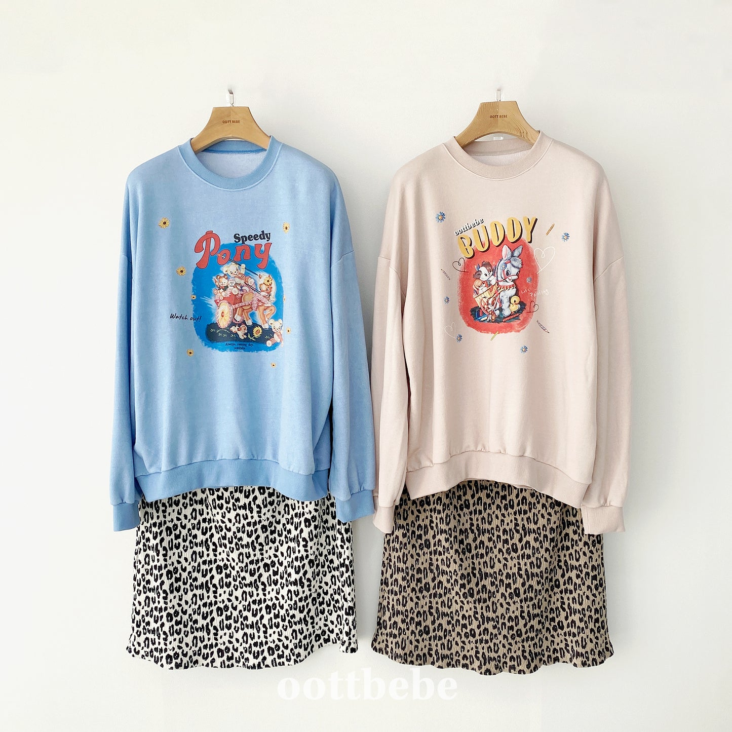 Mom Leopard Pleated Skirt (mommy & Me Matching Outfit)