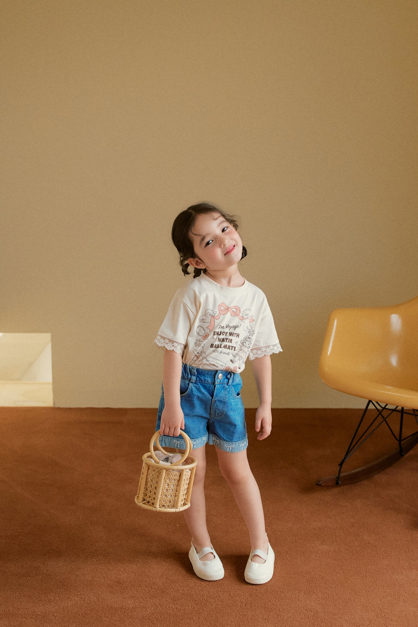 Roll Up Denim Shorts