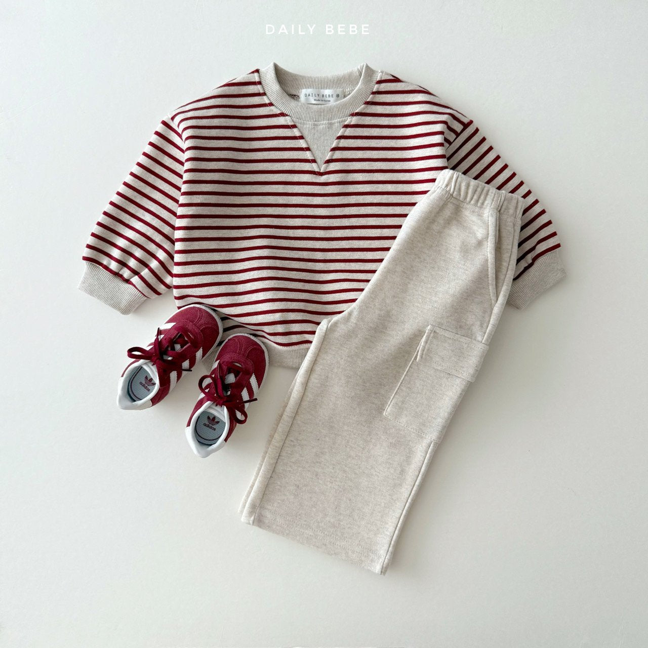 Striped Triangle Patch Sweatshirt