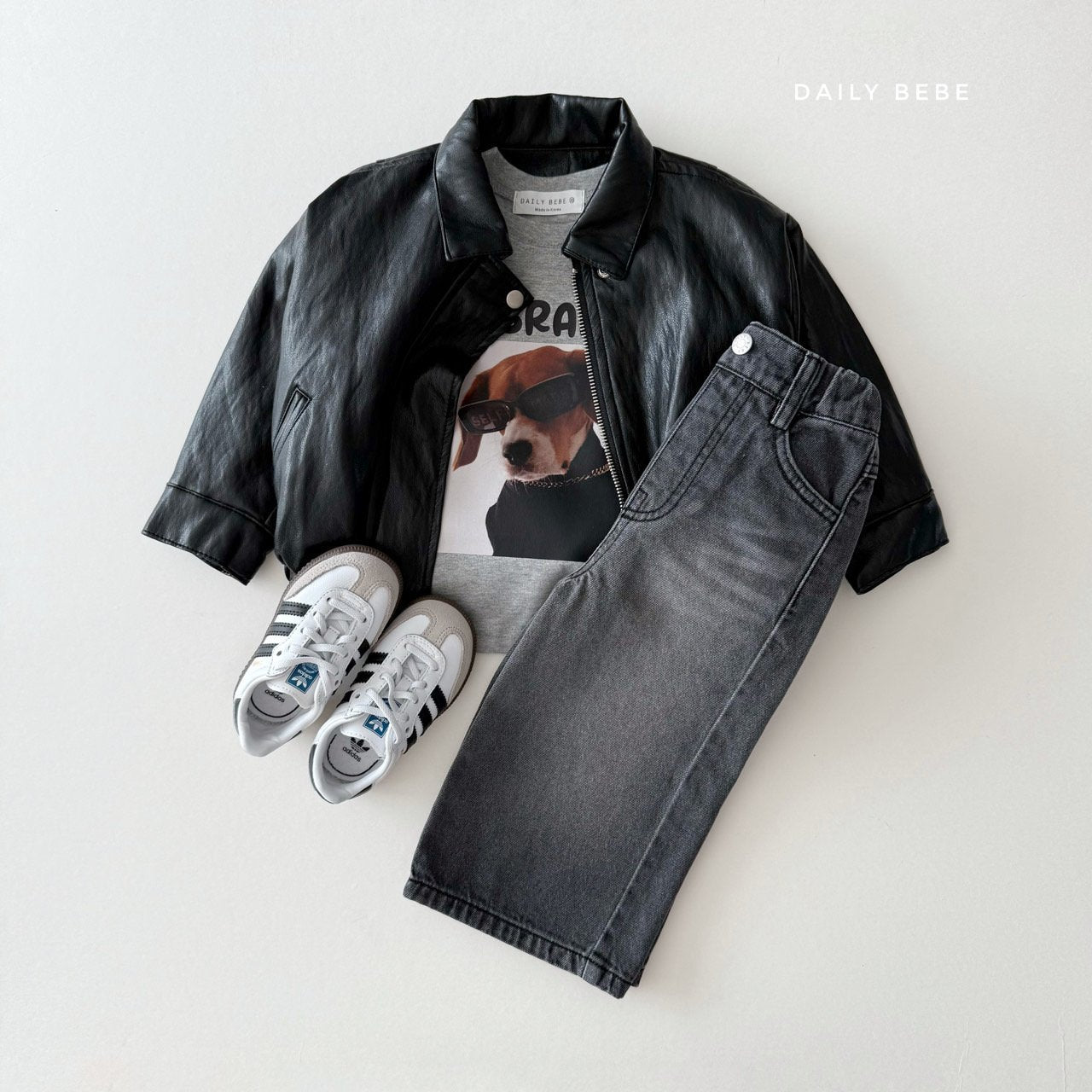 Faux Leather Bomber Jacket