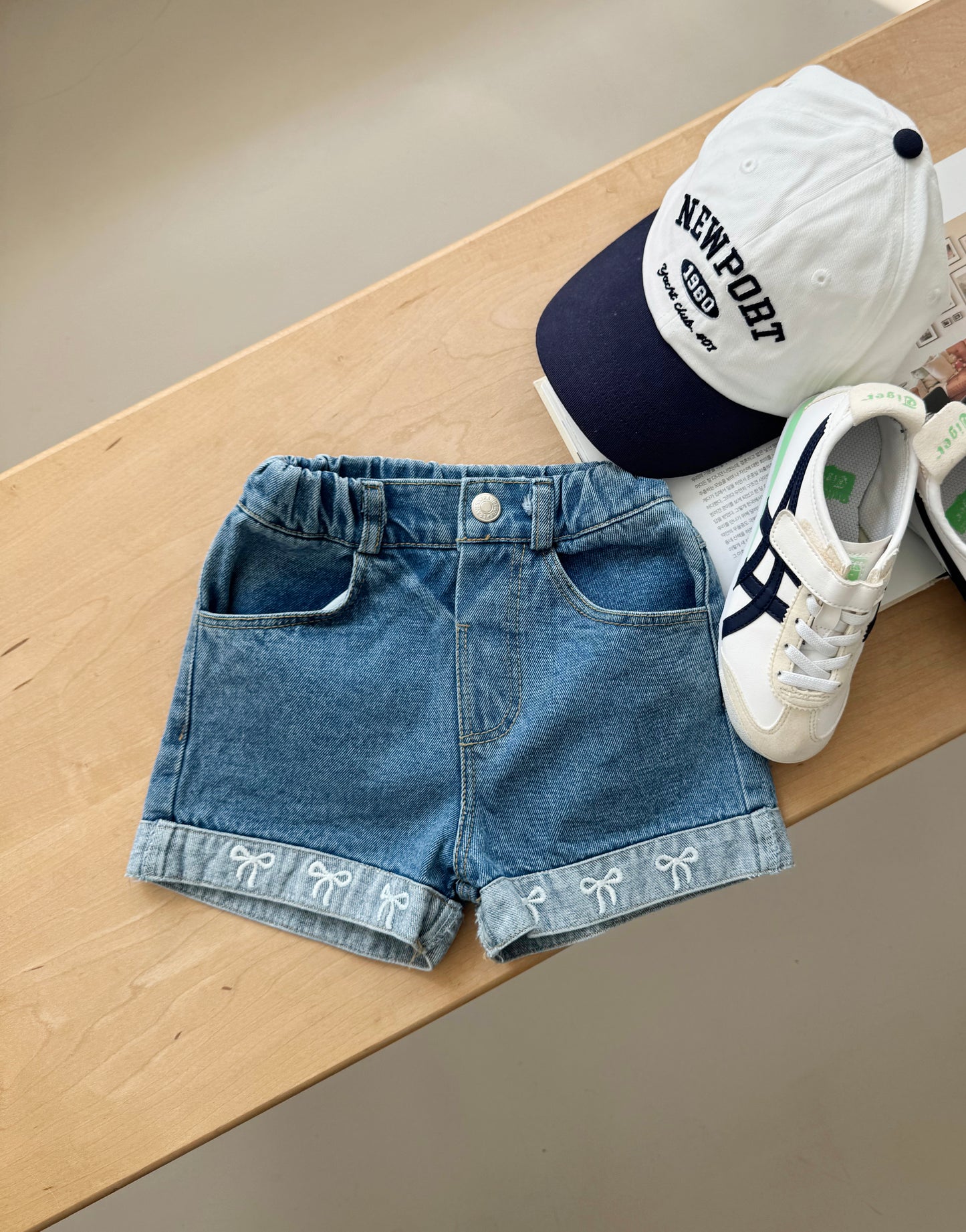 Roll Up Denim Shorts