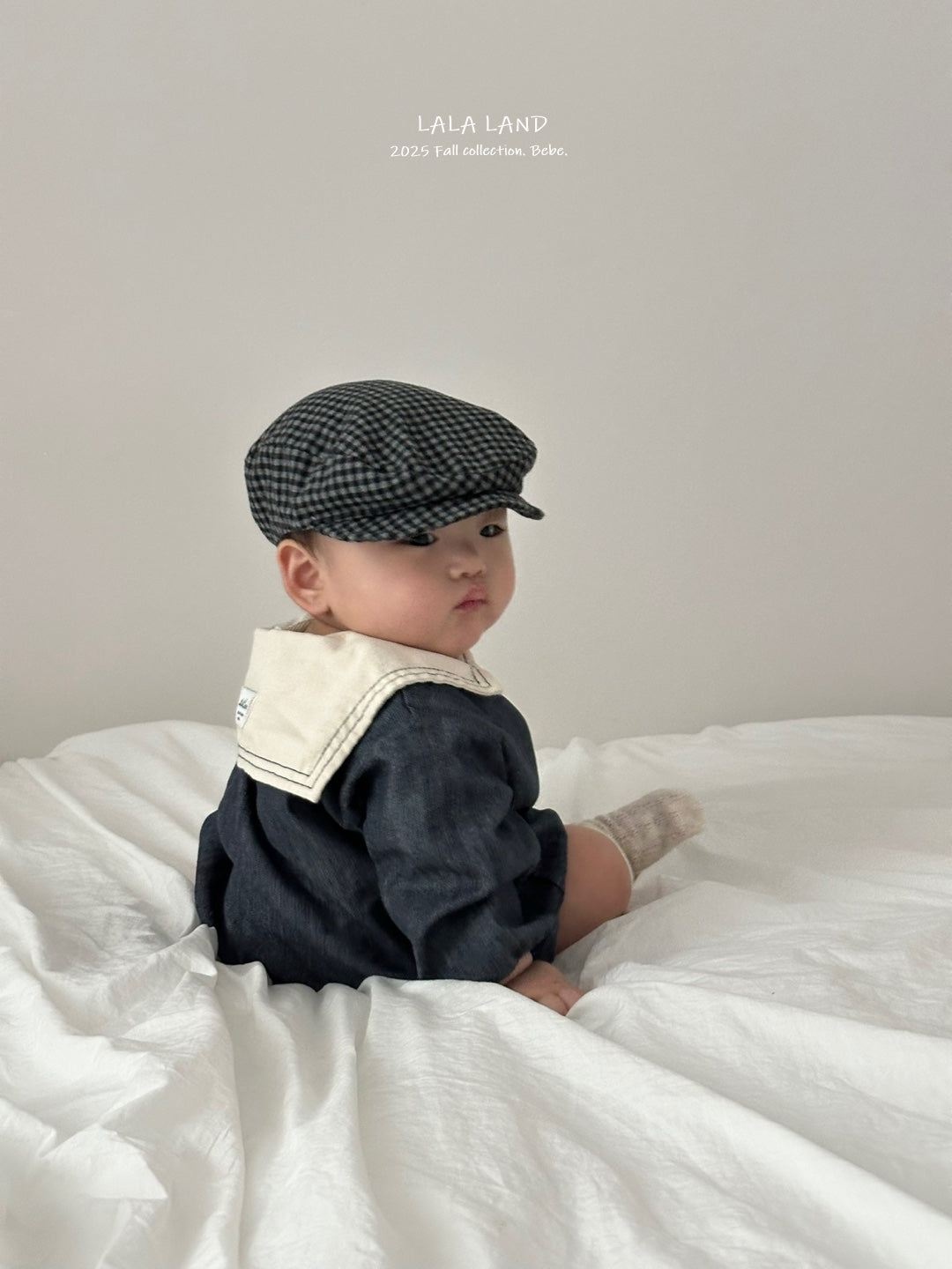 Bebe Gingham Flat Cap