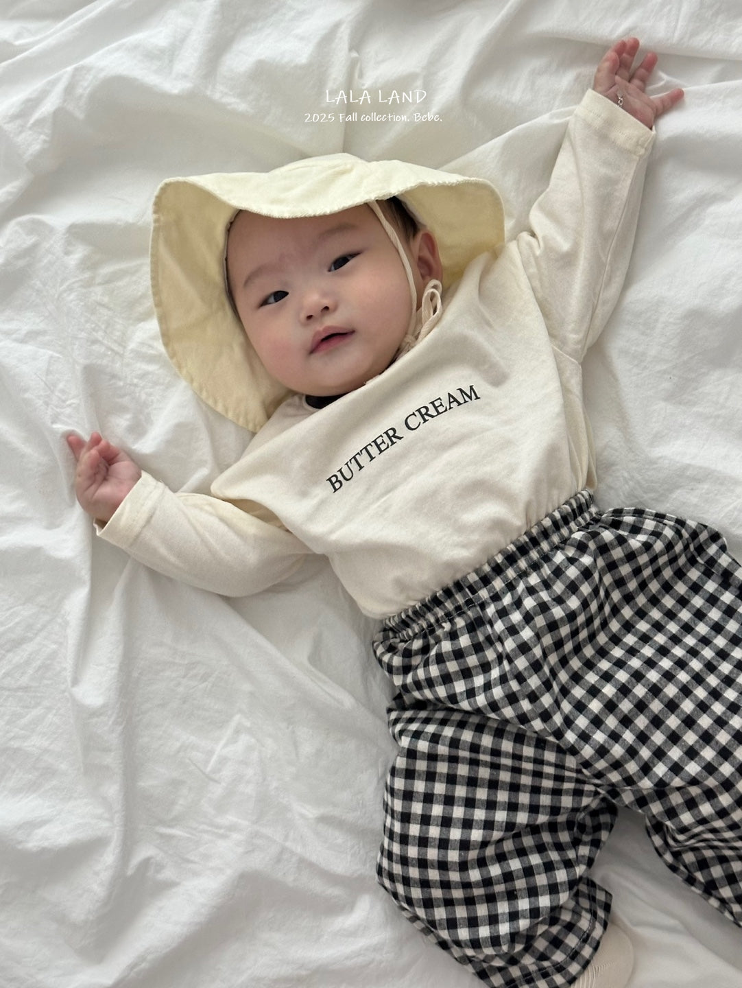 Gingham Check Loose Pants