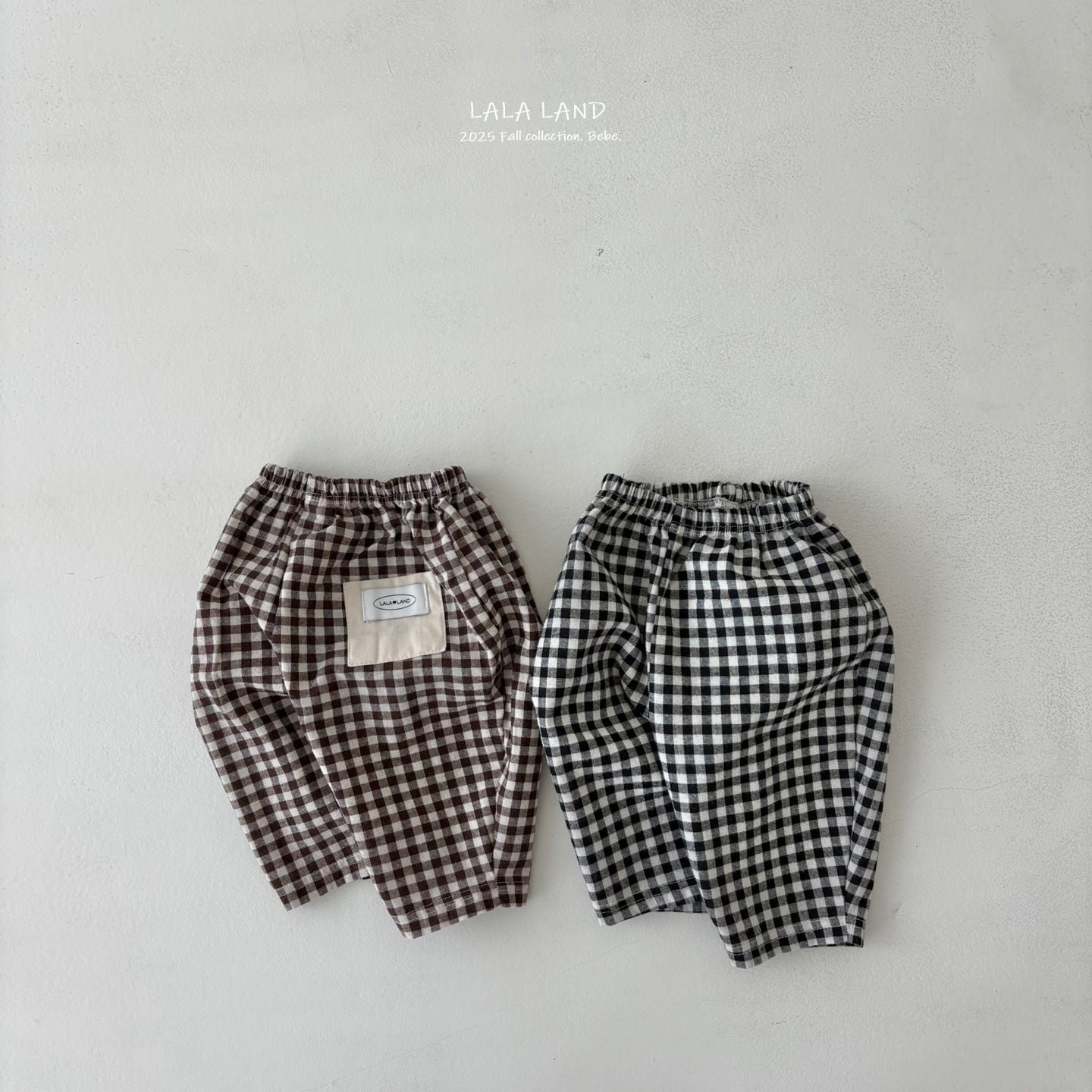 Gingham Check Loose Pants