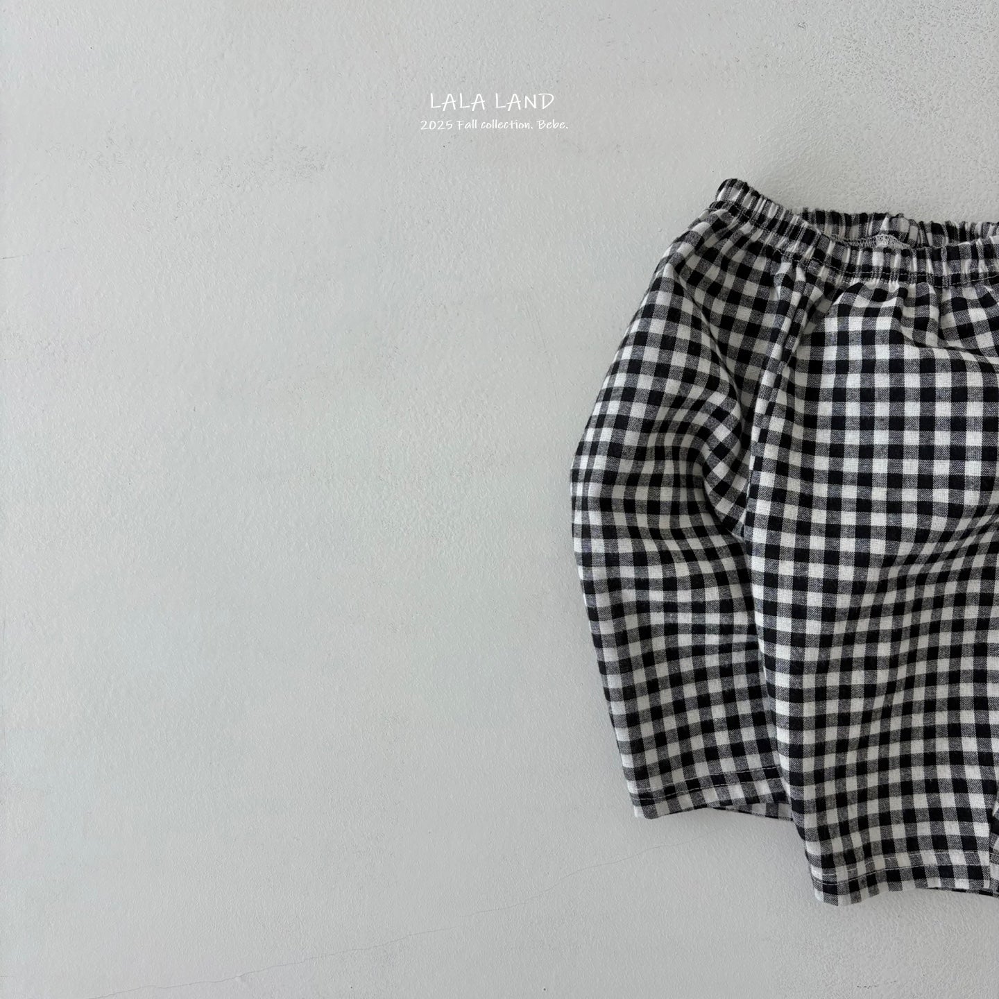 Gingham Check Loose Pants