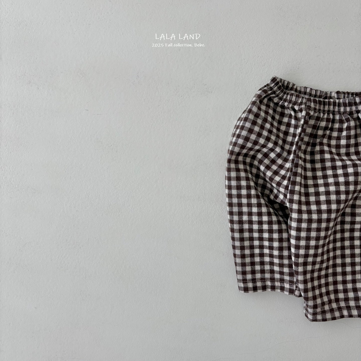 Gingham Check Loose Pants