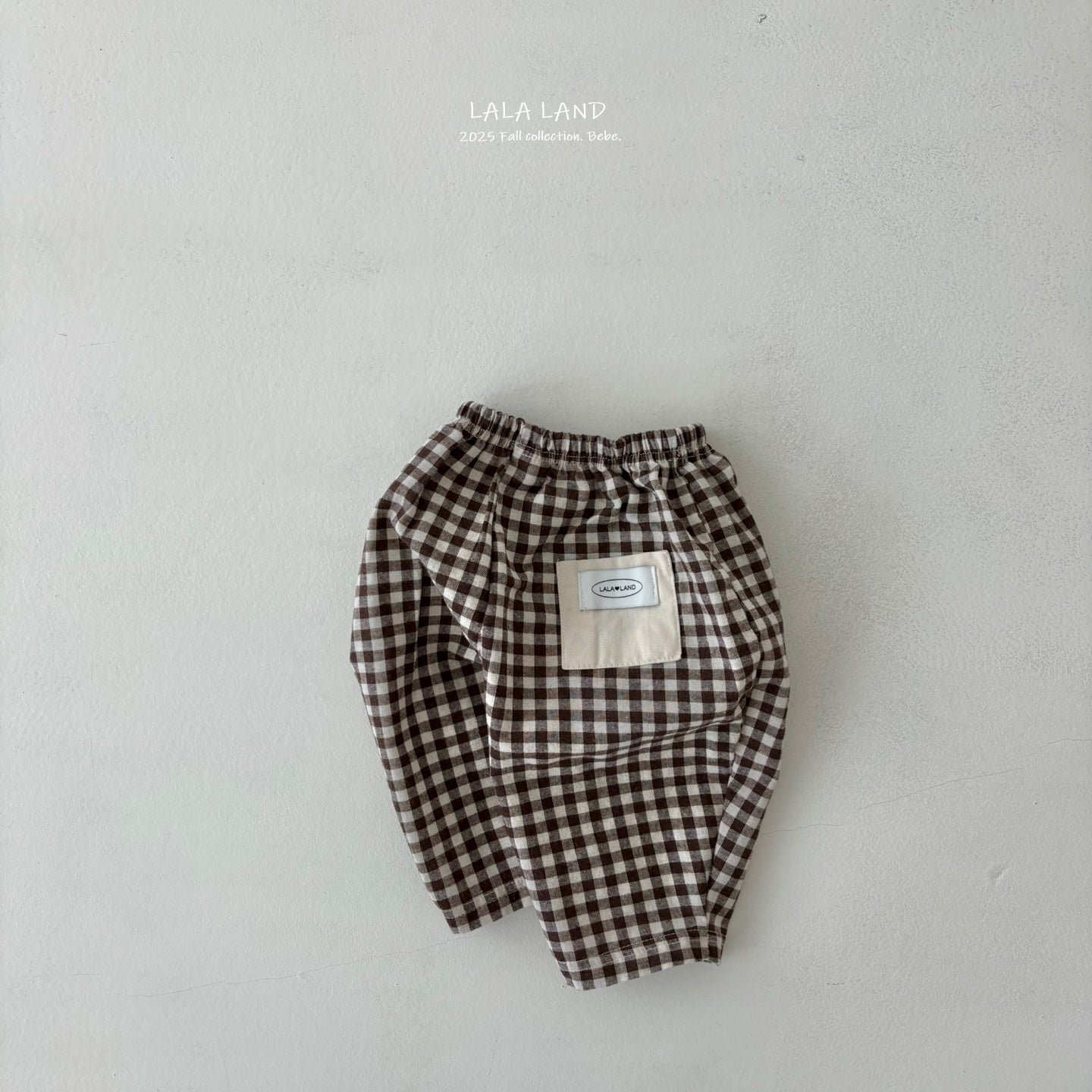 Gingham Check Loose Pants