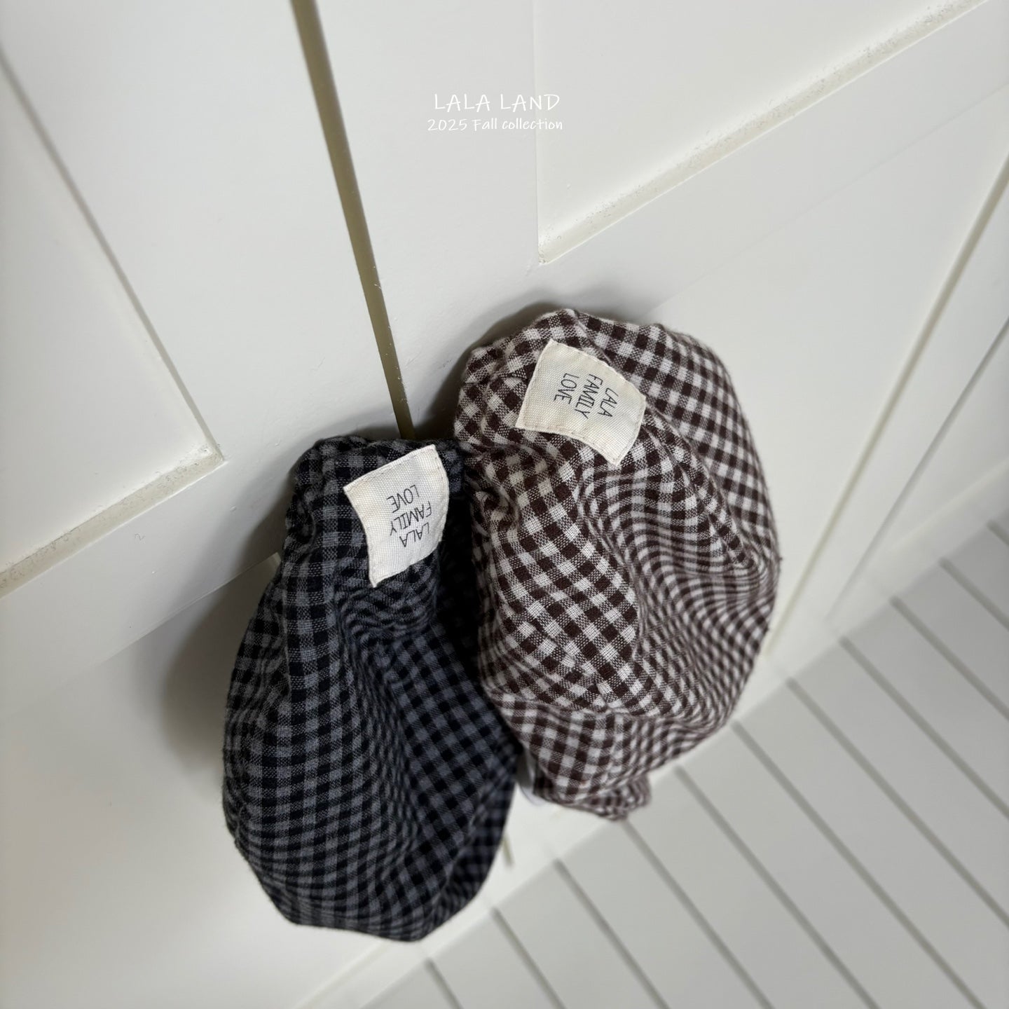 Kids Gingham Flat Cap