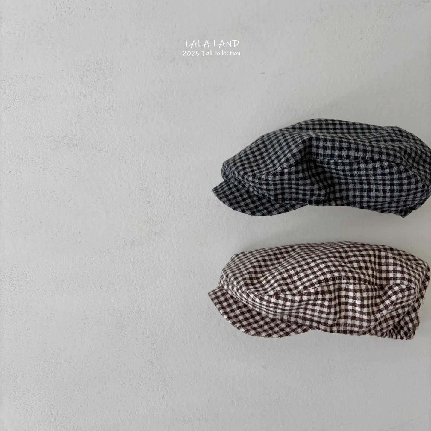 Kids Gingham Flat Cap