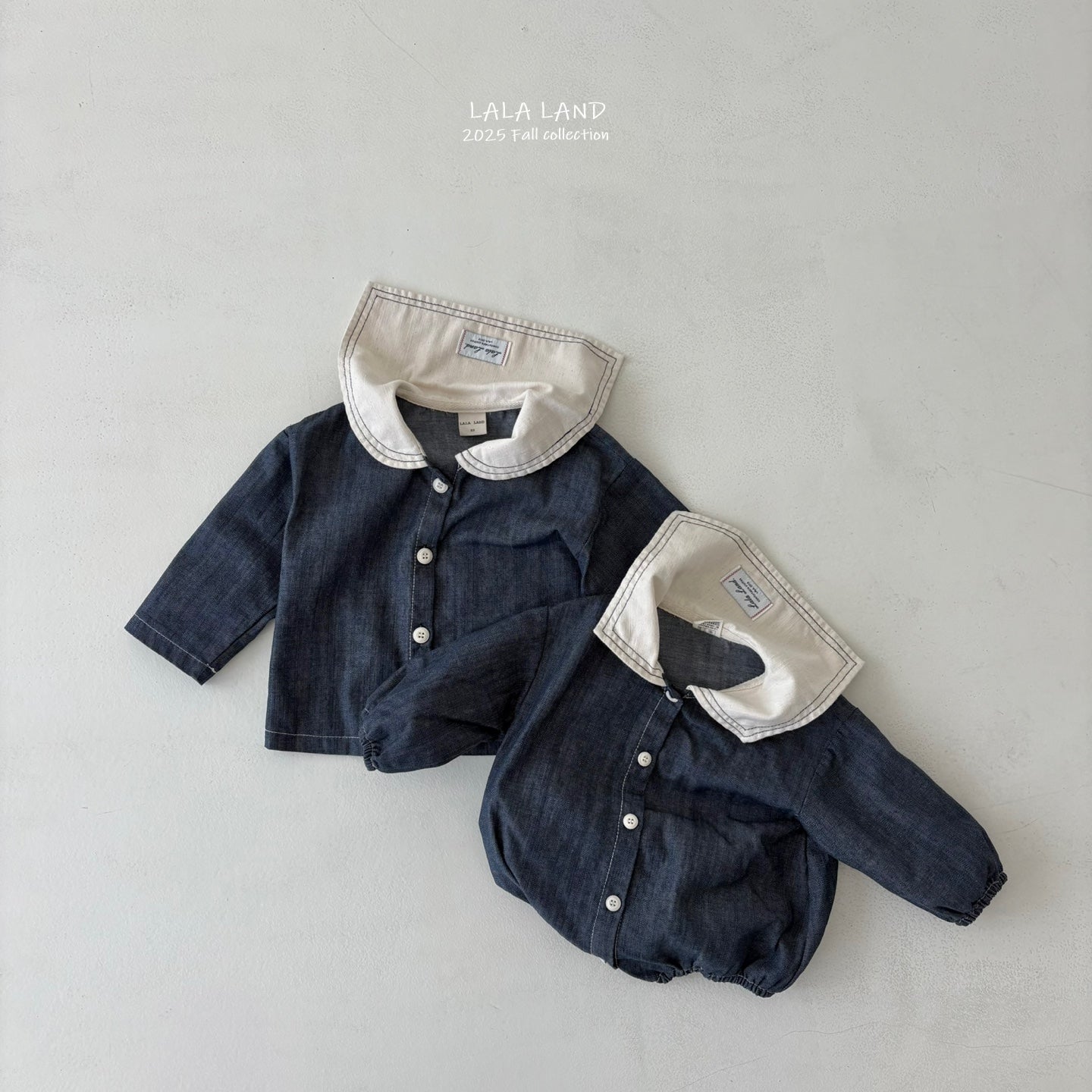 Denim Sailor Romper
