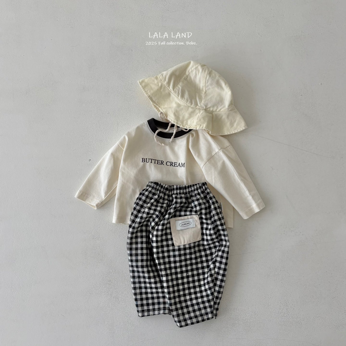 Gingham Check Loose Pants