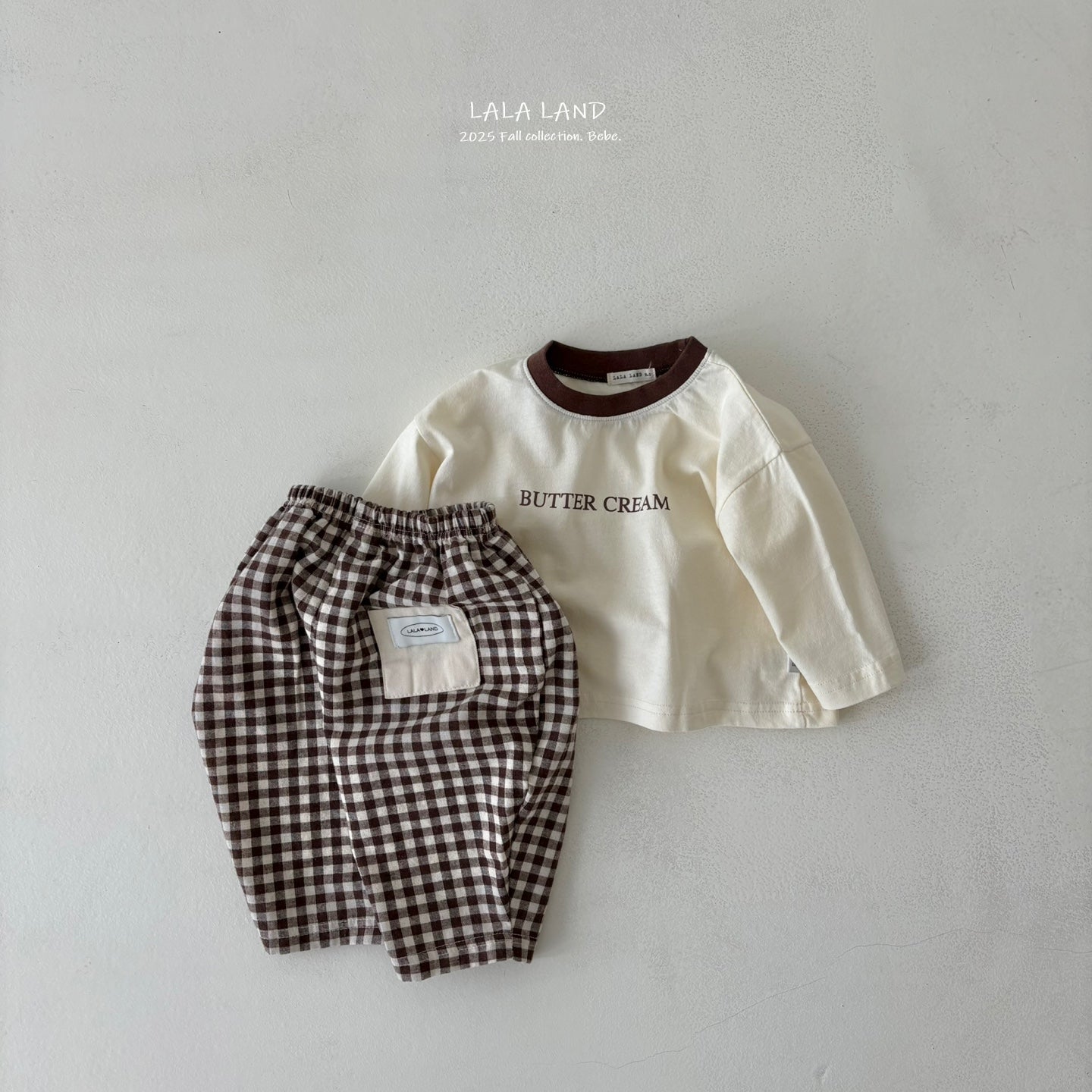 Gingham Check Loose Pants