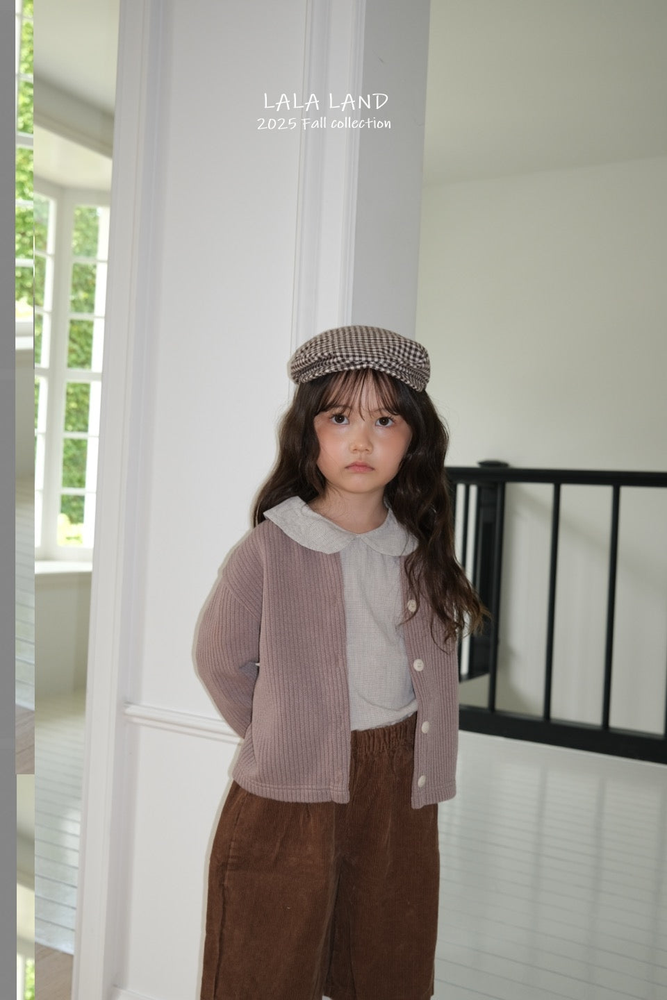 Kids Gingham Flat Cap