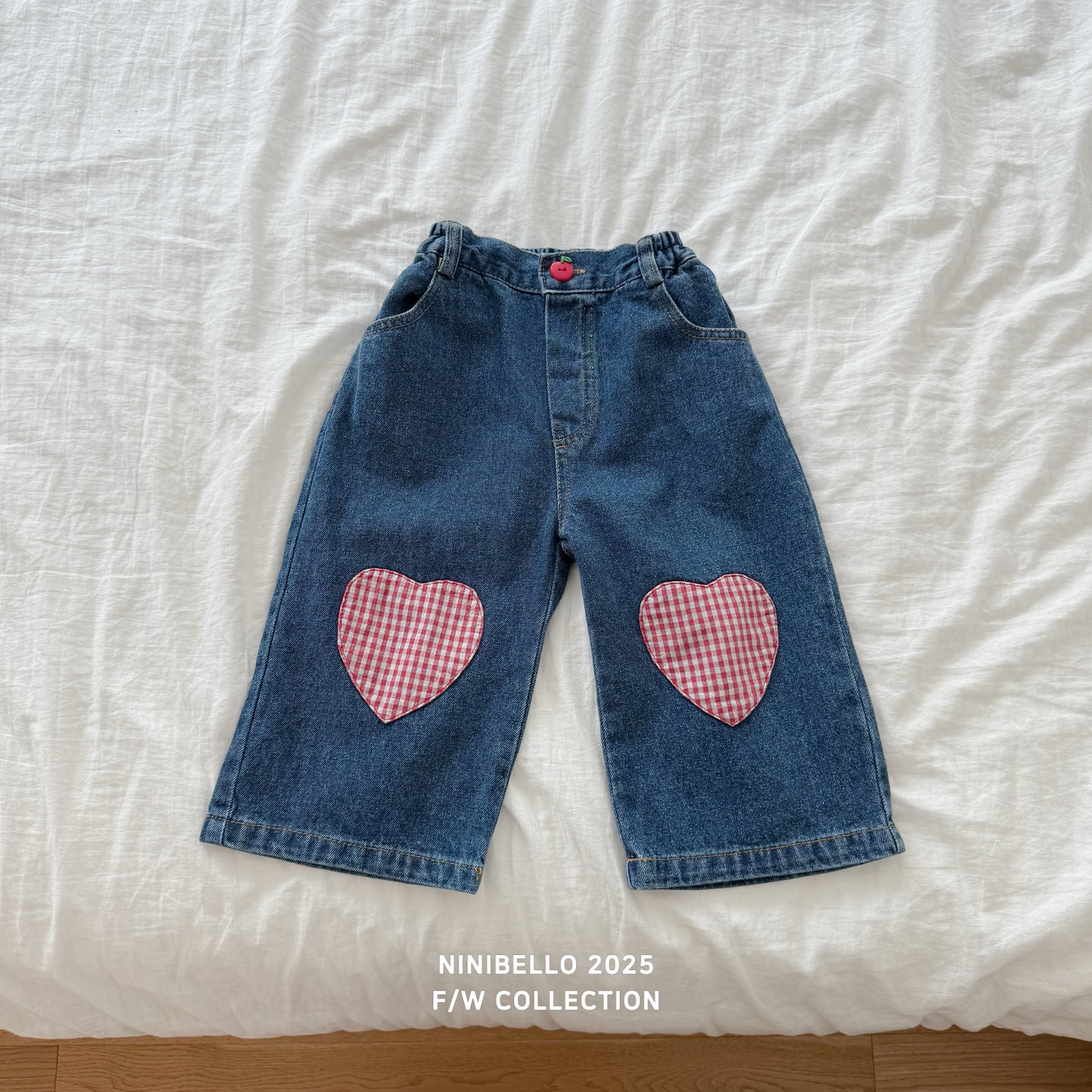 Heart Patch Denim Pants