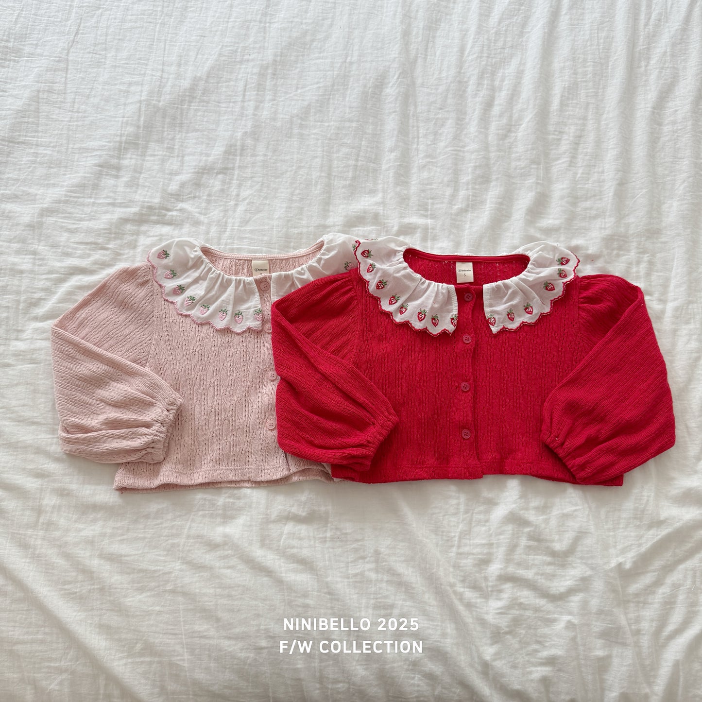 Berry Eyelet Cardigan