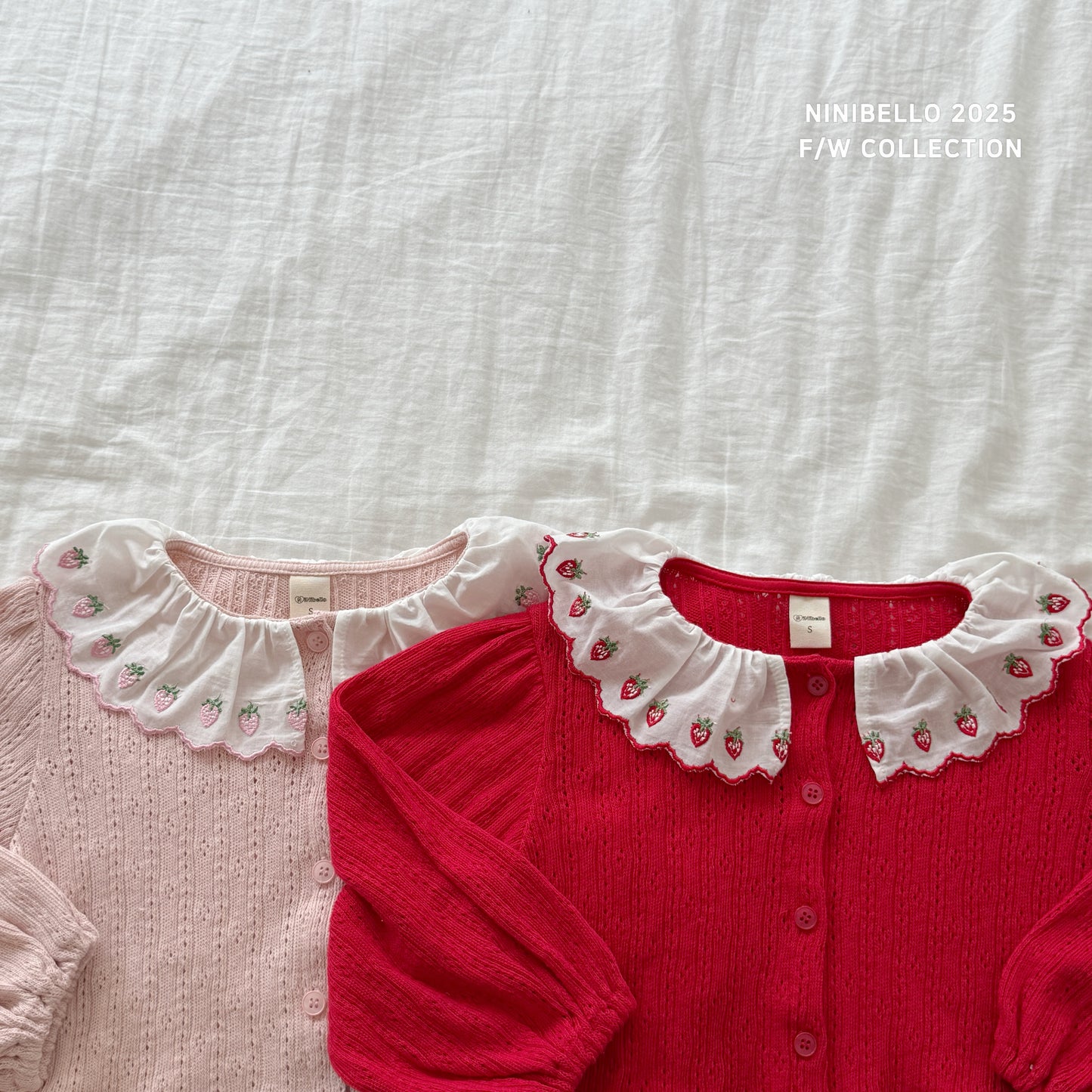 Berry Eyelet Cardigan