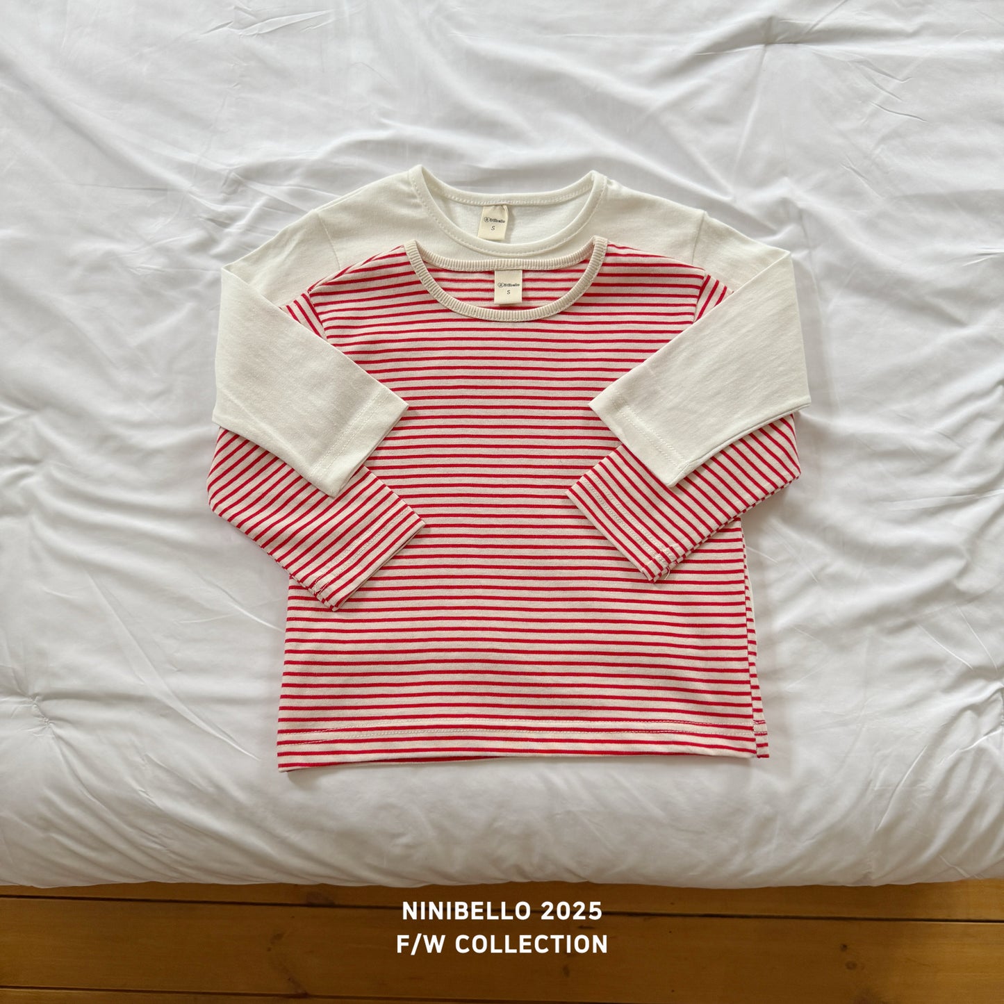 Autumn Basic Tee ā 2-Pack (Stripe + Solid)