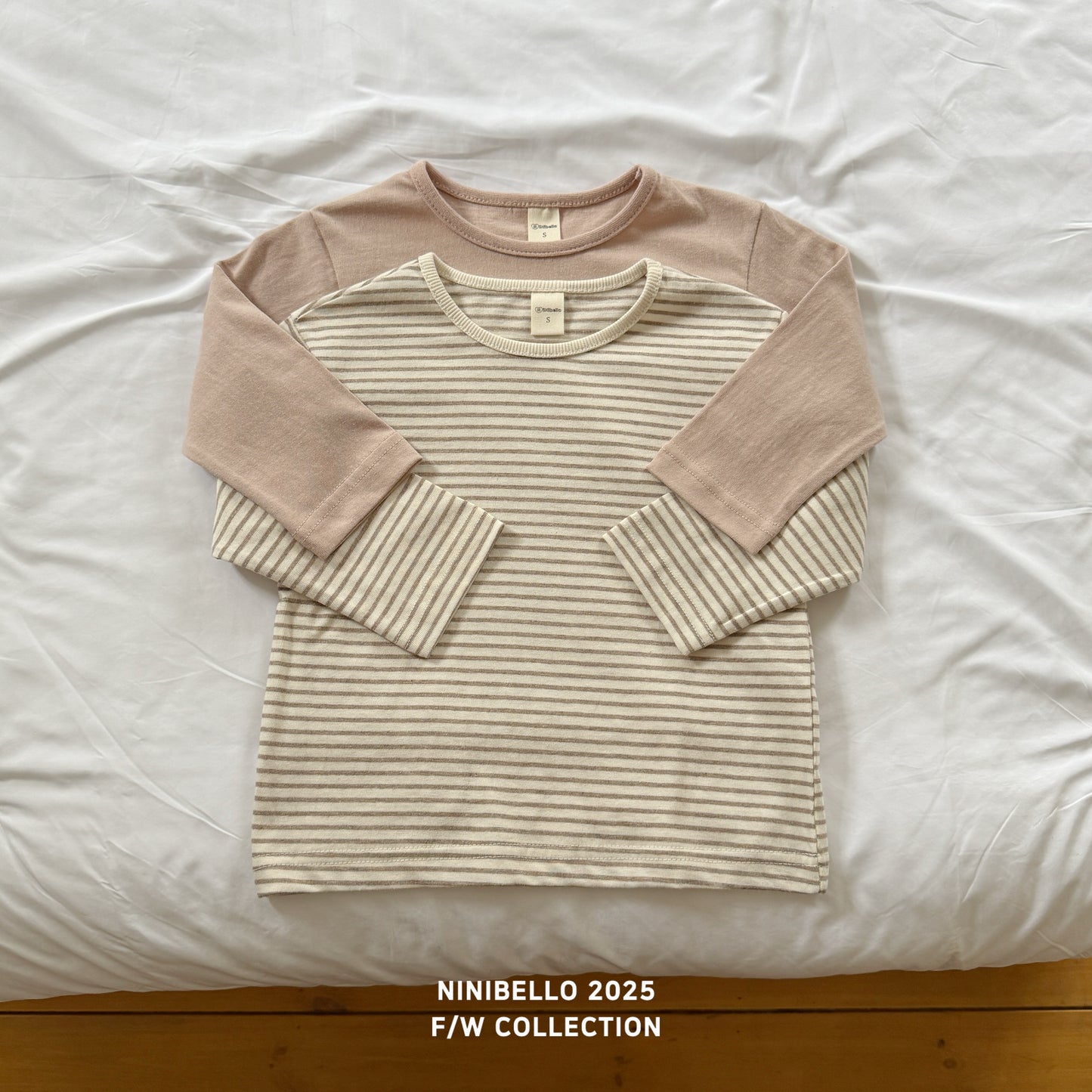 Autumn Basic Tee ā 2-Pack (Stripe + Solid)