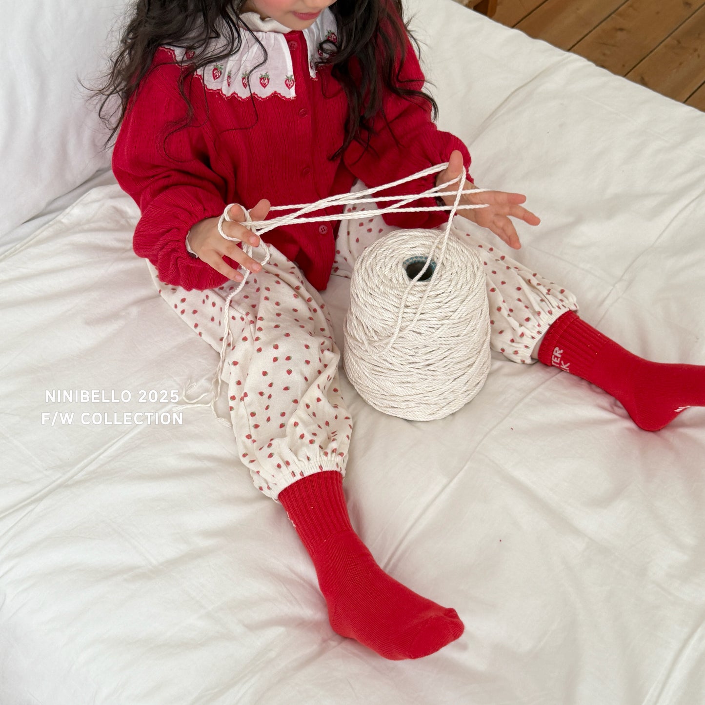 Berry Eyelet Cardigan
