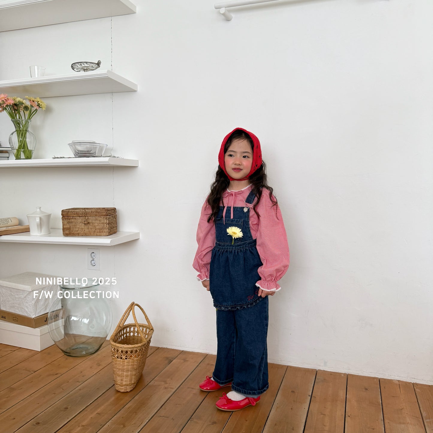 Denim Ruffle Apron