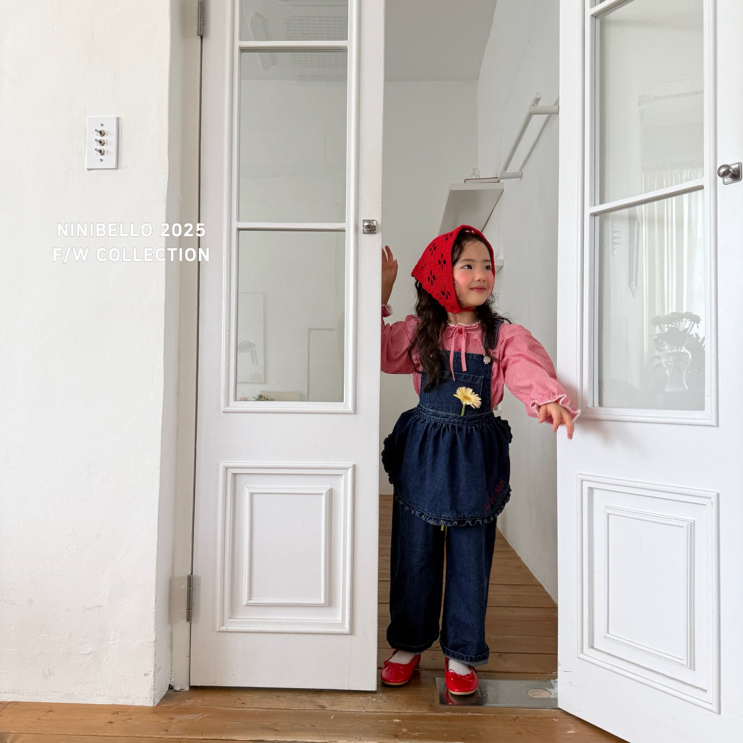 Denim Ruffle Apron
