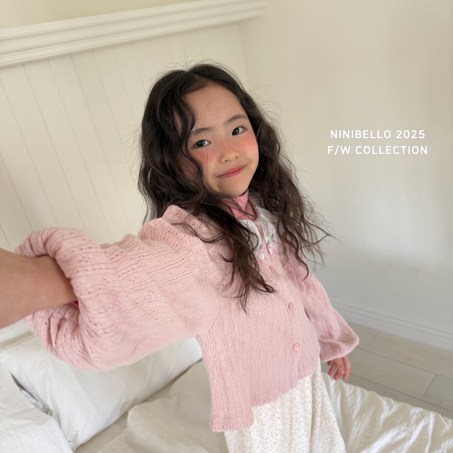 Berry Eyelet Cardigan