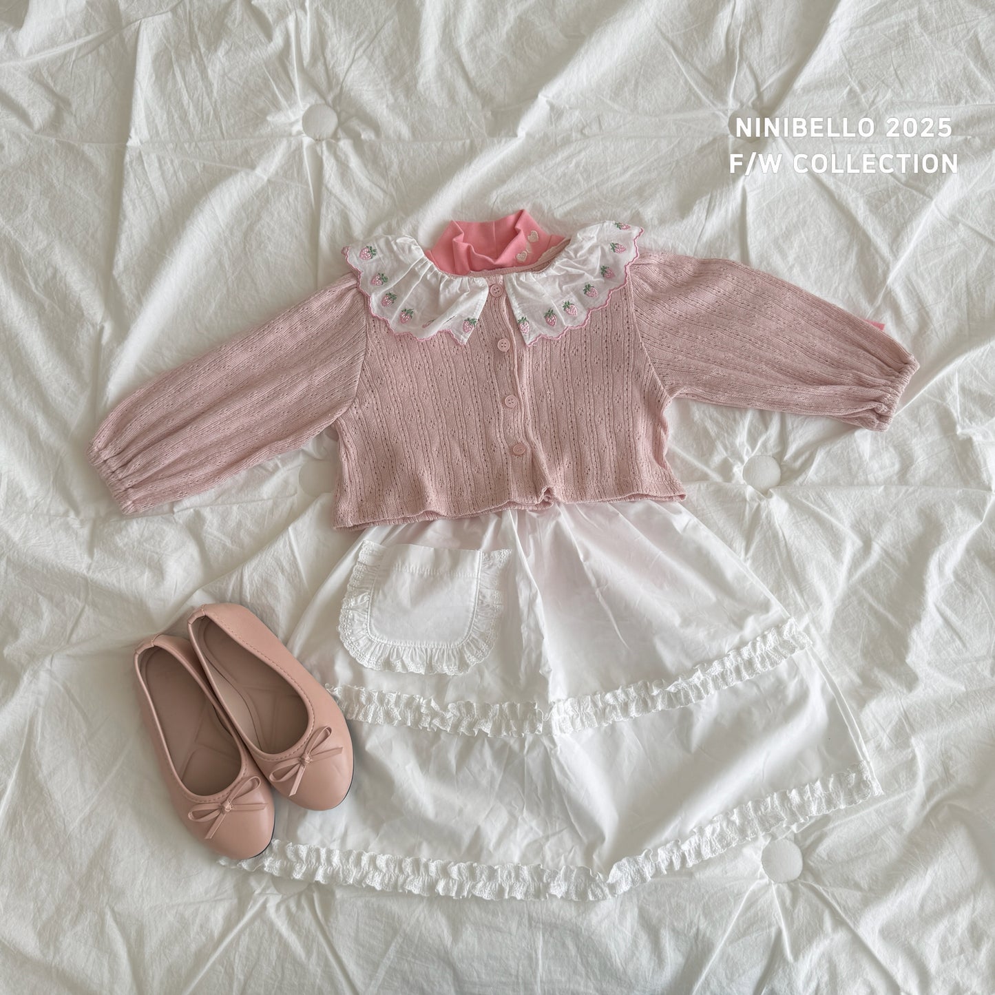 Berry Eyelet Cardigan