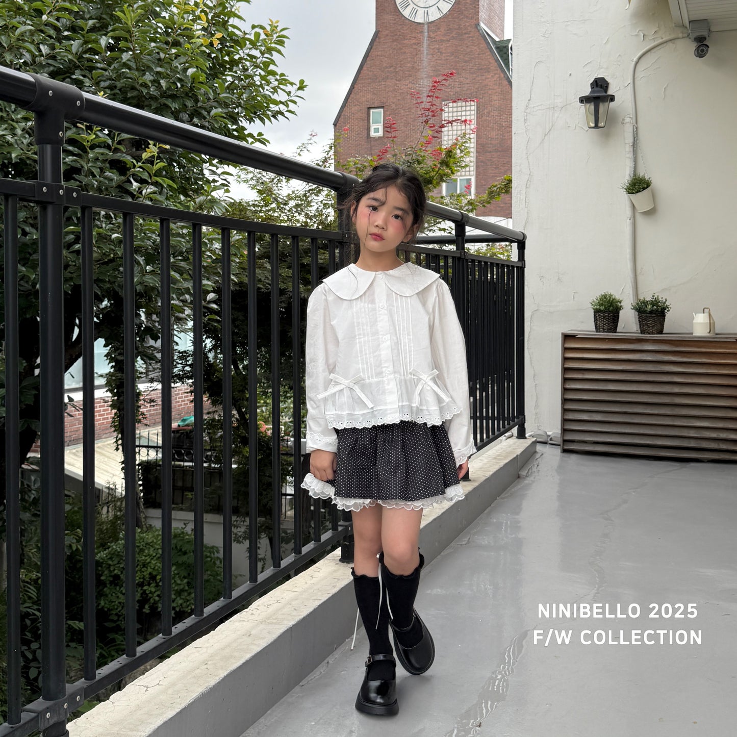 Ribbon Back Knee Socks Set