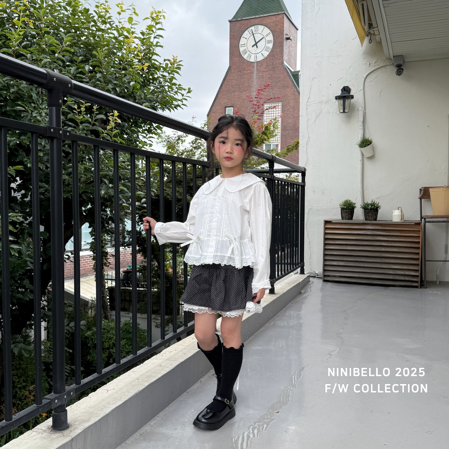 Ribbon Back Knee Socks Set