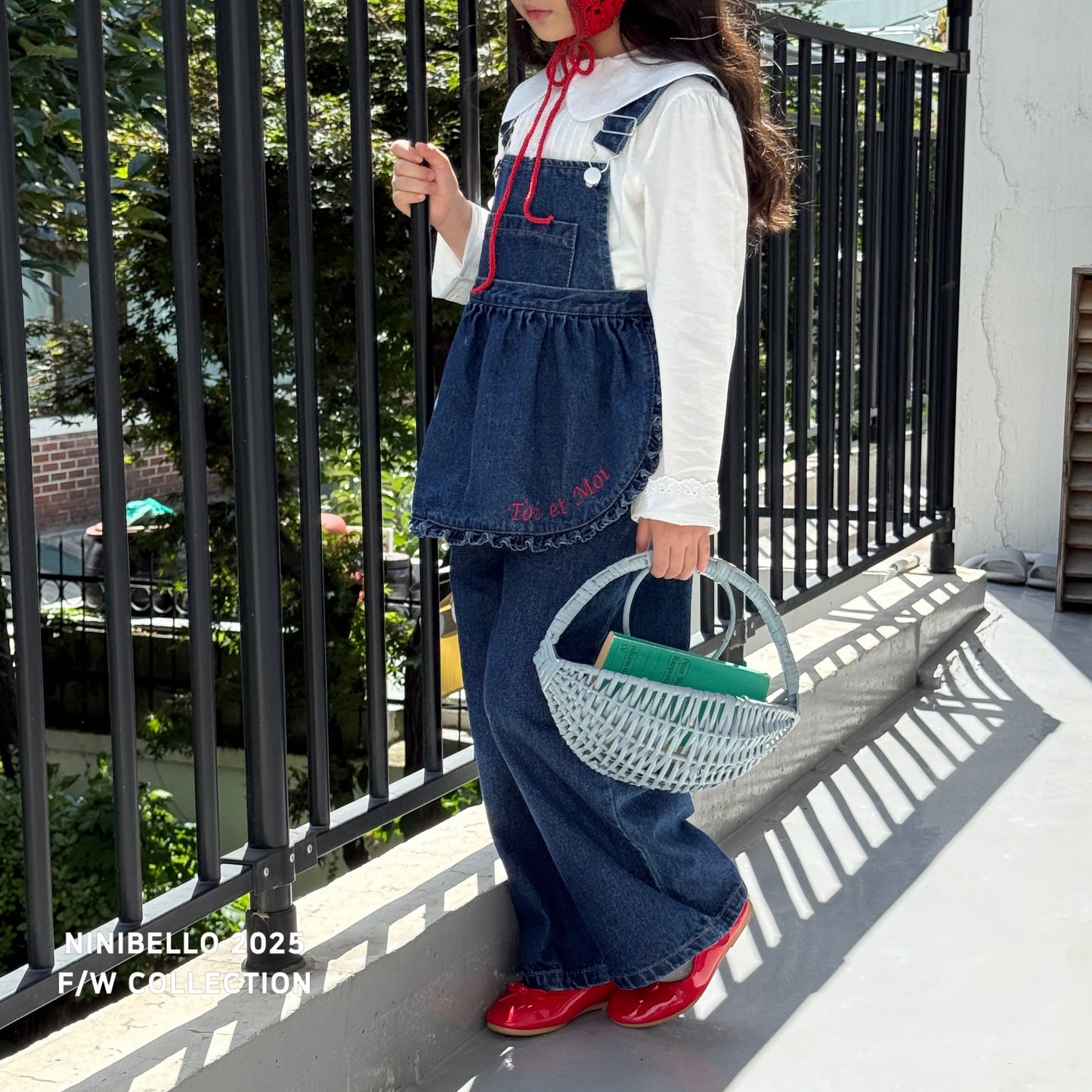Denim Ruffle Apron
