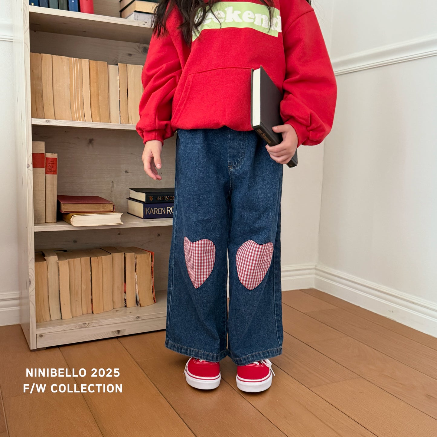 Heart Patch Denim Pants