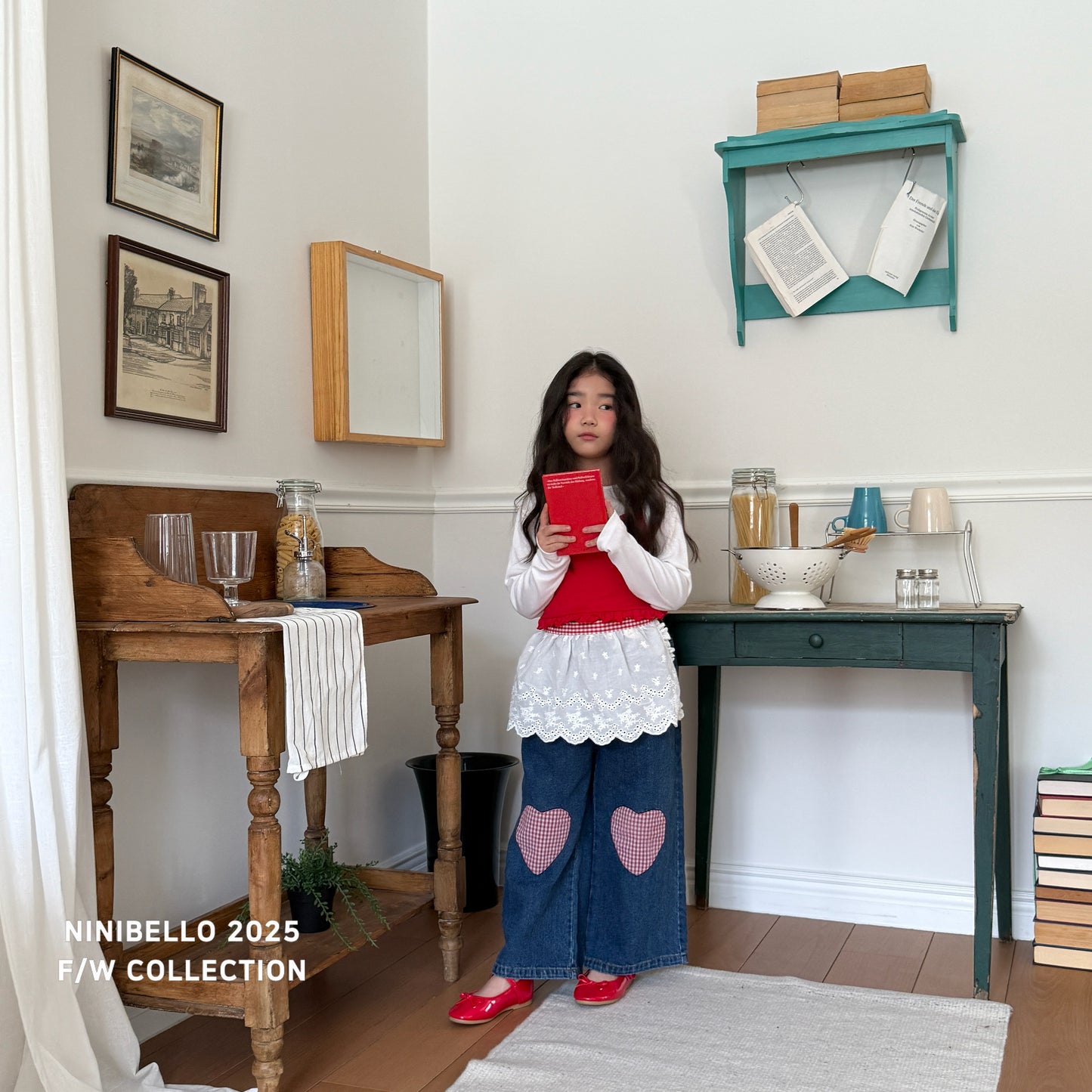 Heart Patch Denim Pants