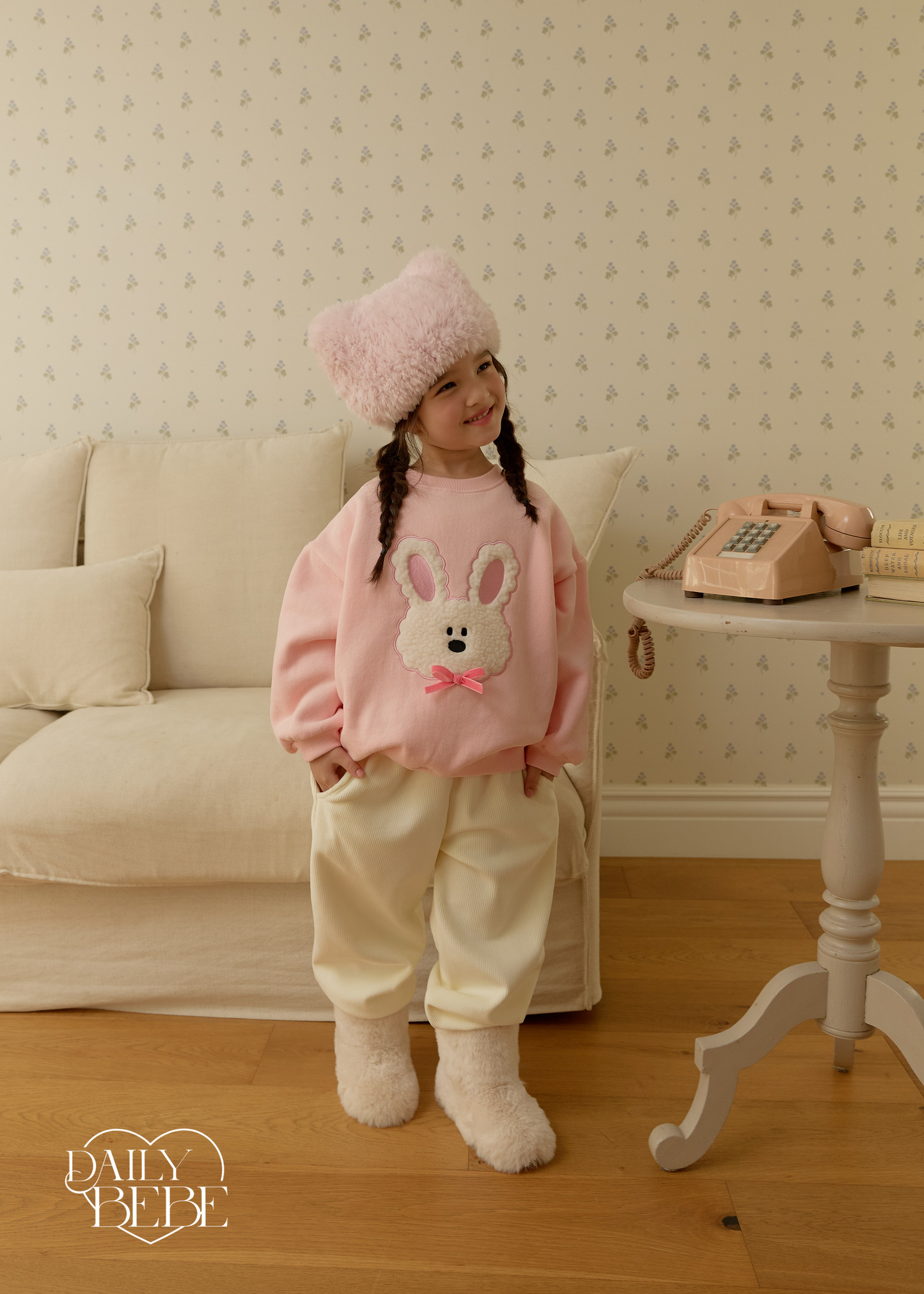 Fuzzy Ribbon Sweatshirt