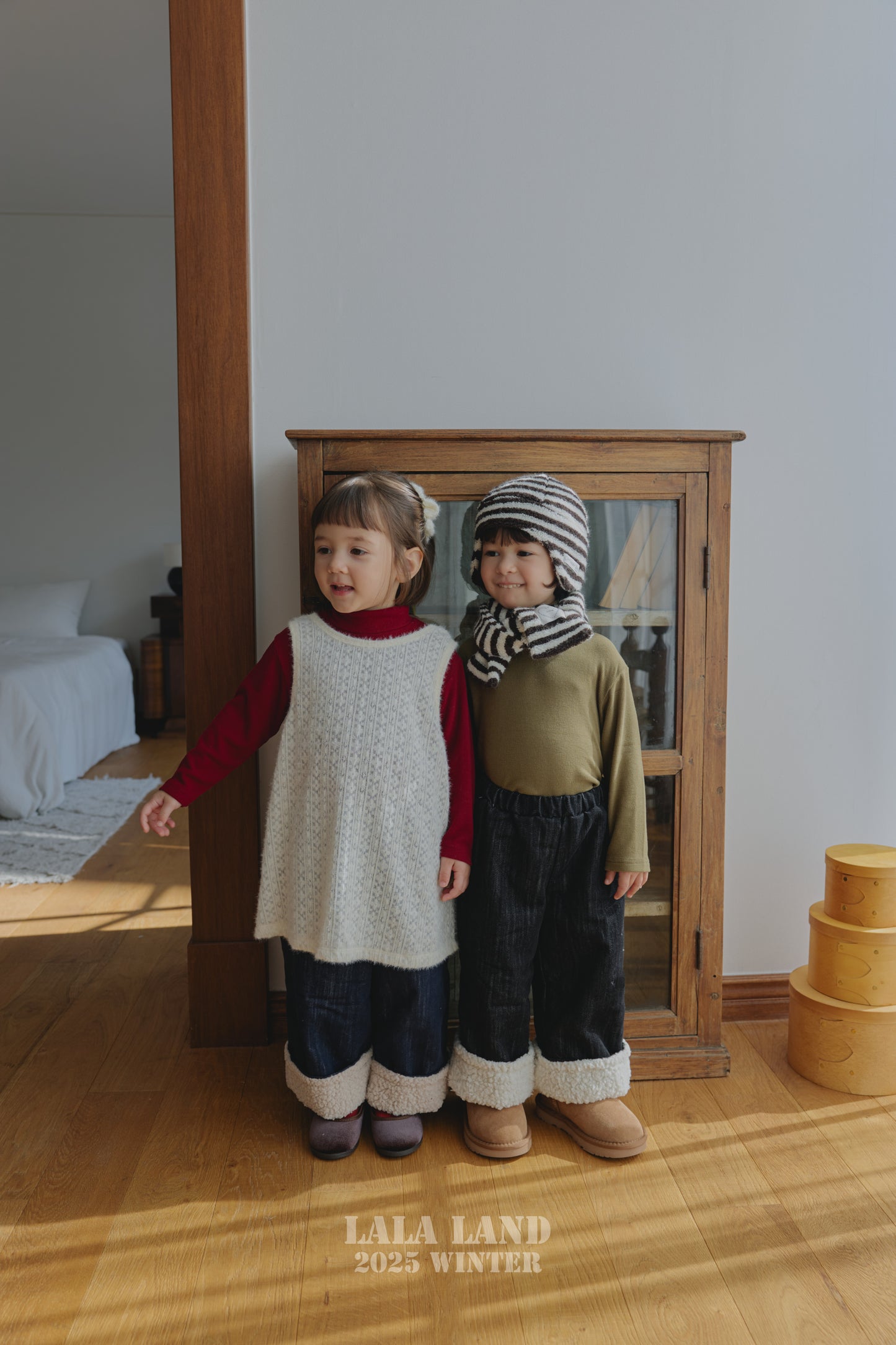 Striped Teddy Knit Beanie