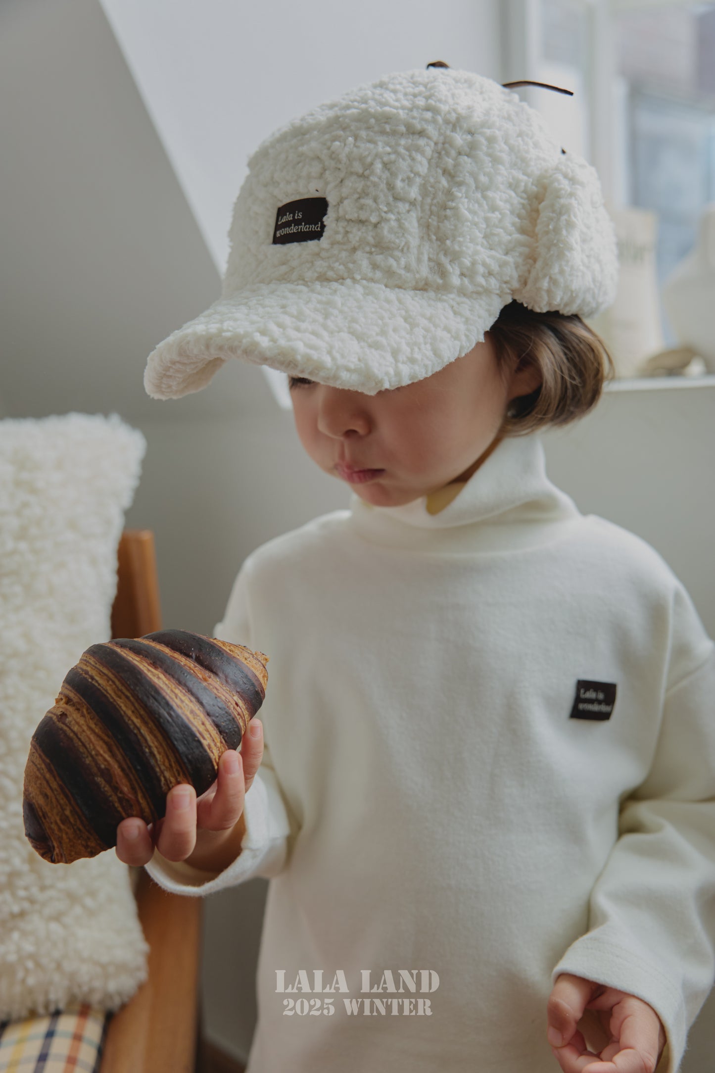 Loose Fit Fleece Mock Neck Tee