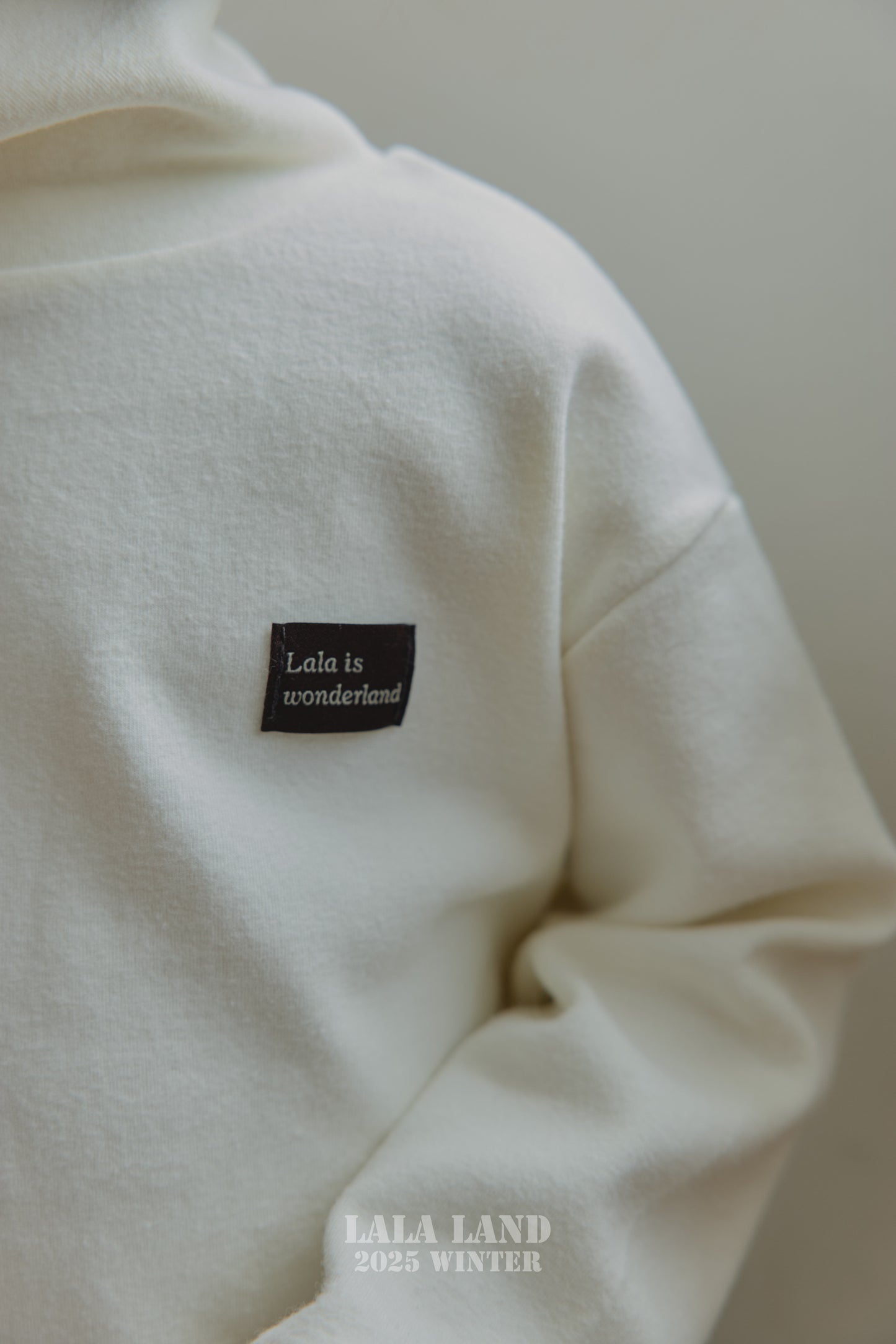 Loose Fit Fleece Mock Neck Tee