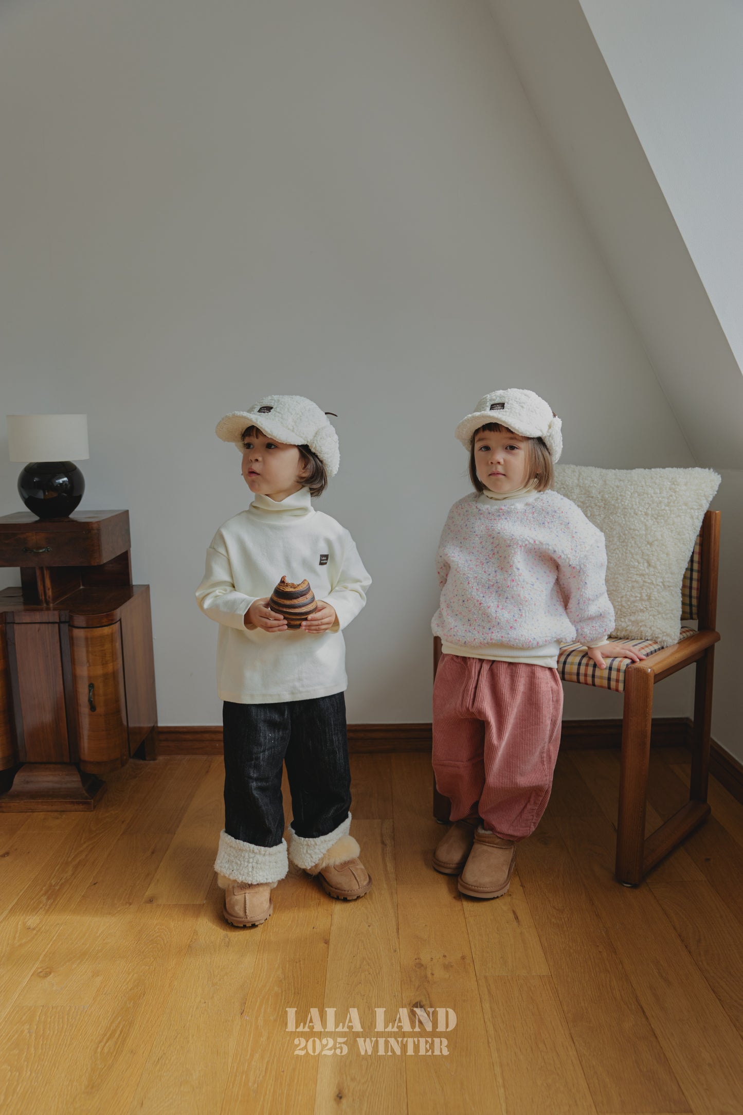 Loose Fit Fleece Mock Neck Tee