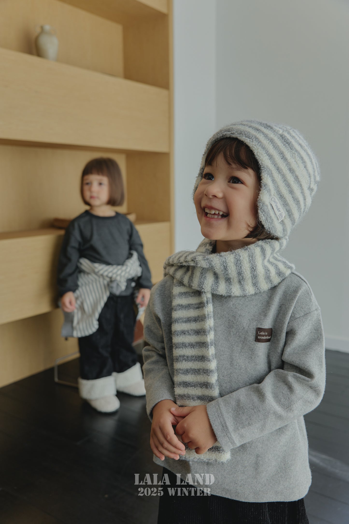 Striped Teddy Knit Beanie