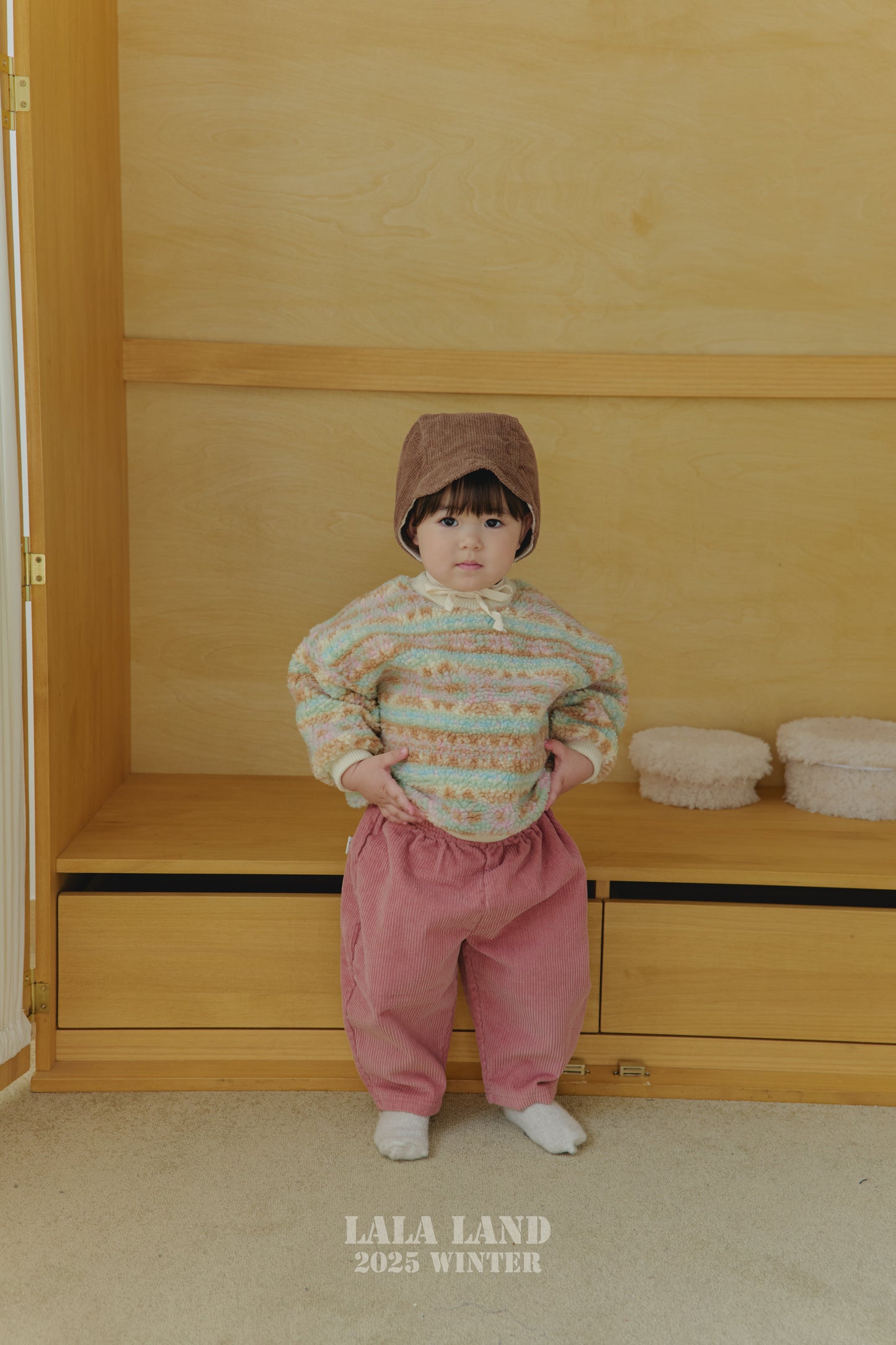 Corduroy Fleece Bonnet