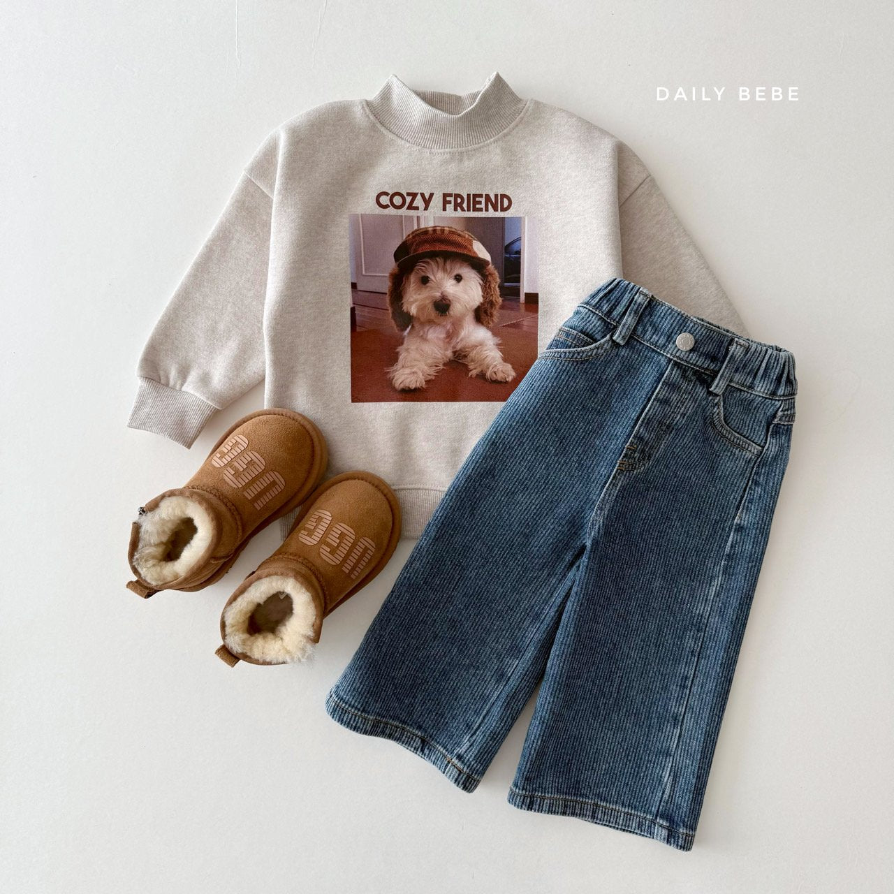 Puppy Mockneck Sweatshirt