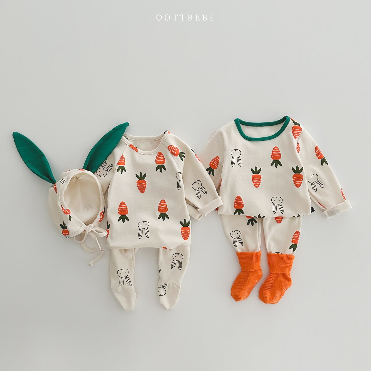 Carrot Bunny Pajama Set