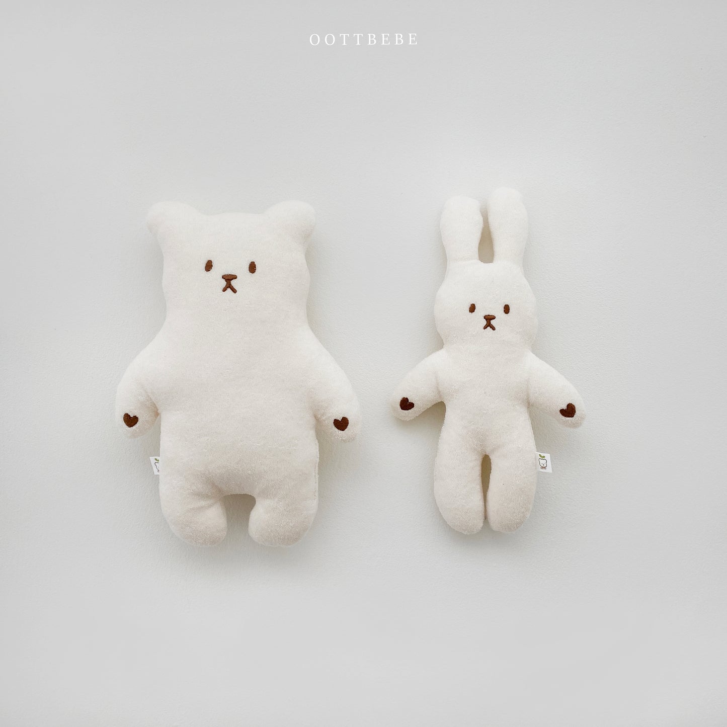 Organic Cotton Stuffed Bear and Bunny