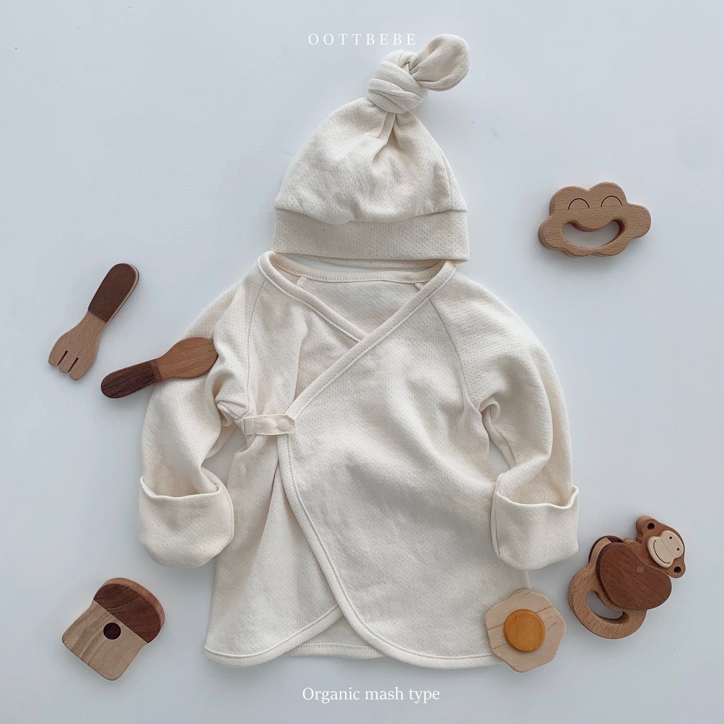 Organic Cotton Newborn Top + Bonnet Set